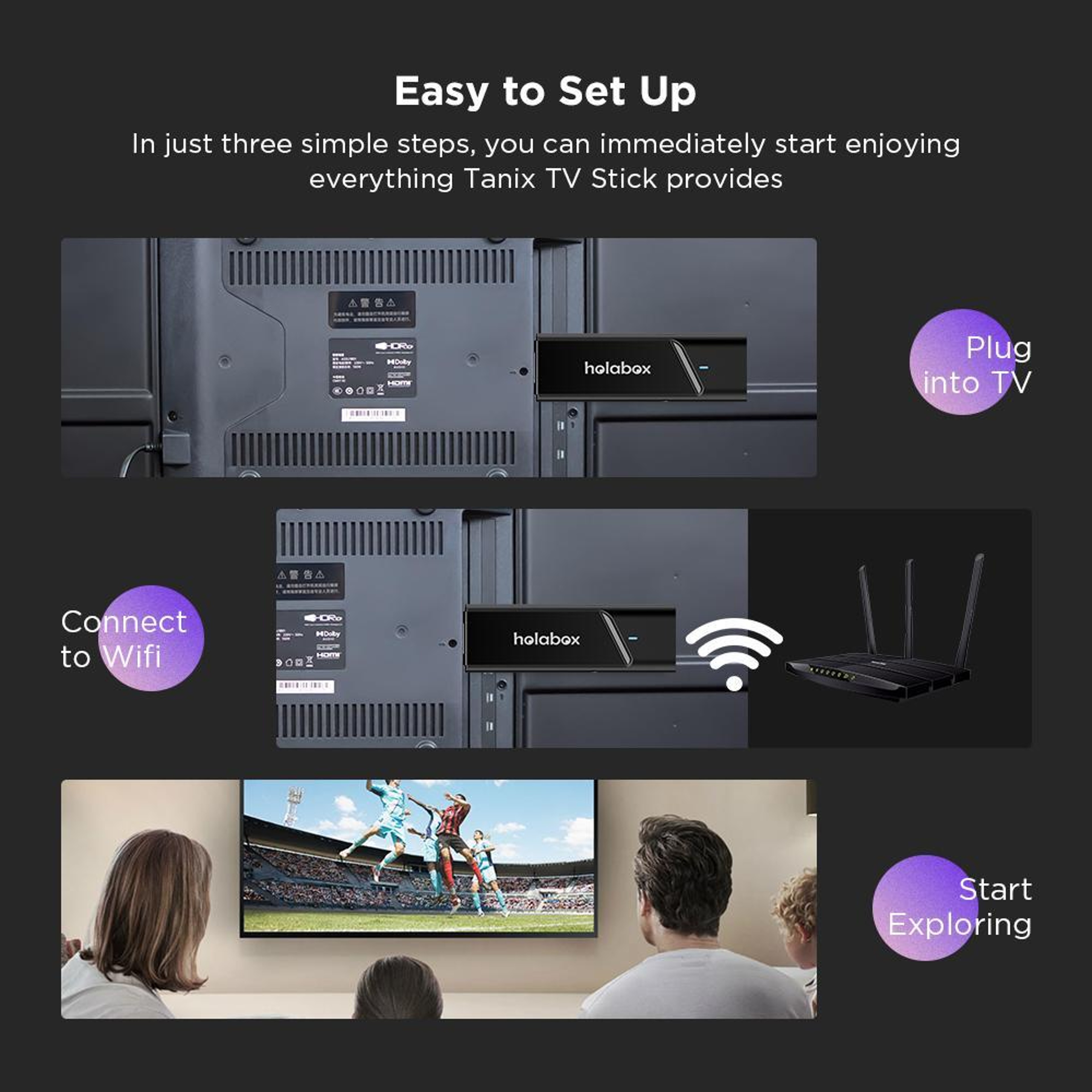 T600 HOLA BOX 4K Android TV Stick With Android 11 Dual Band WiFi 2GB RAM 16GB Storage 7