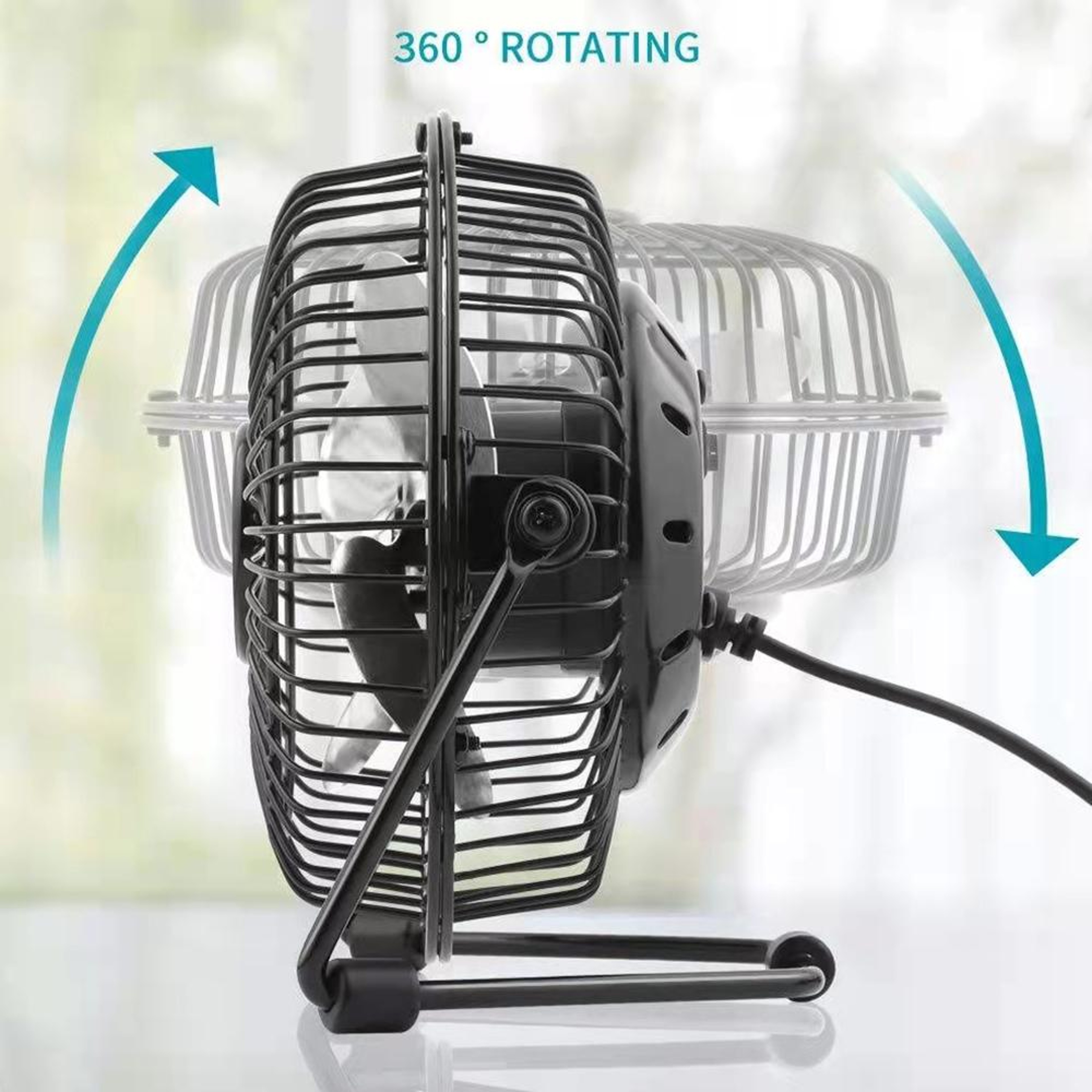 5 Inch USB Desk Fan Compact Low Noise Personal Cooling Fan – view 3