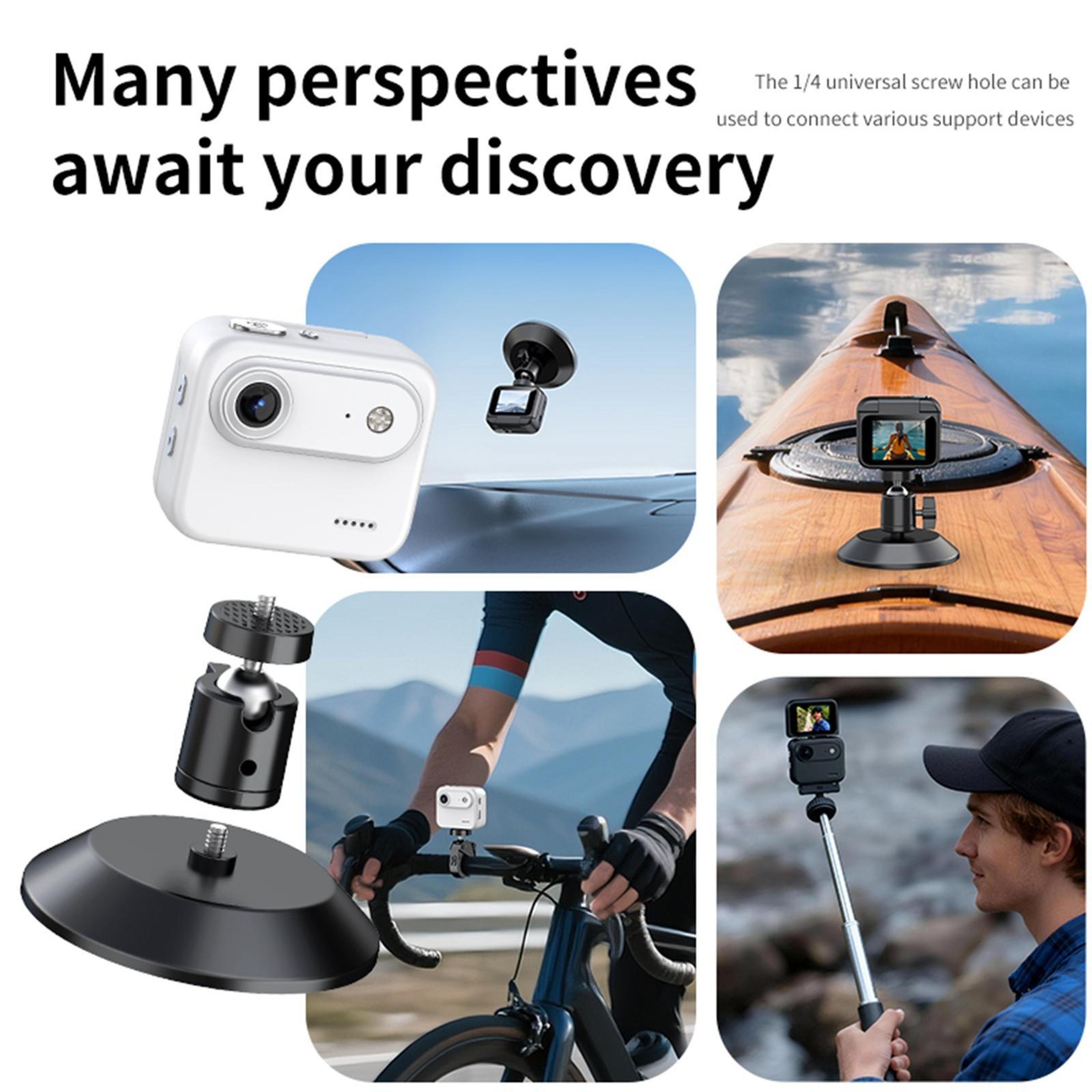 4K Action Camera With 2 Inch Reversible Screen And 140 Degree Wide Angle Camera 5
