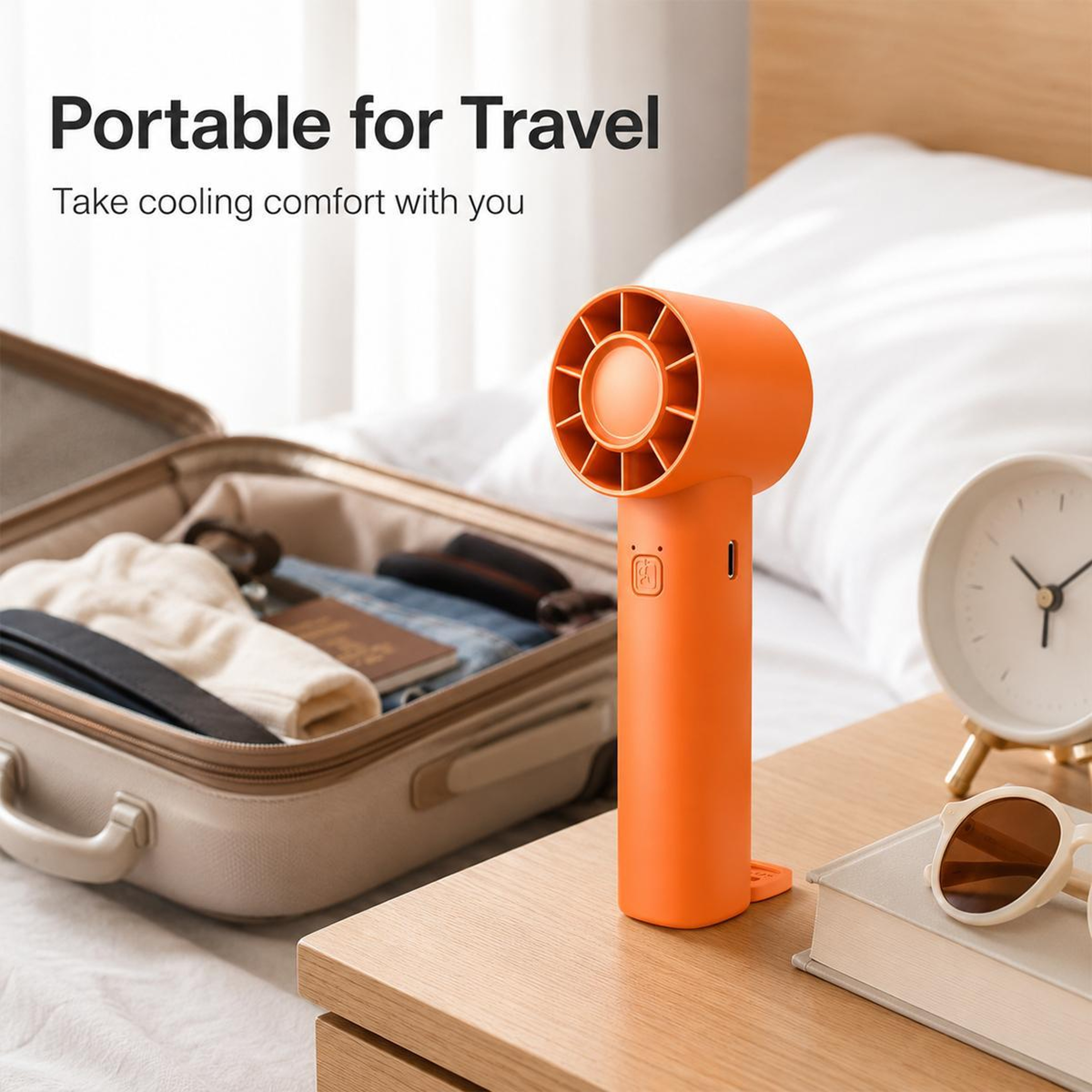 DF91 Portable Handheld Fan With Turbo Airflow And Desktop Stand 10
