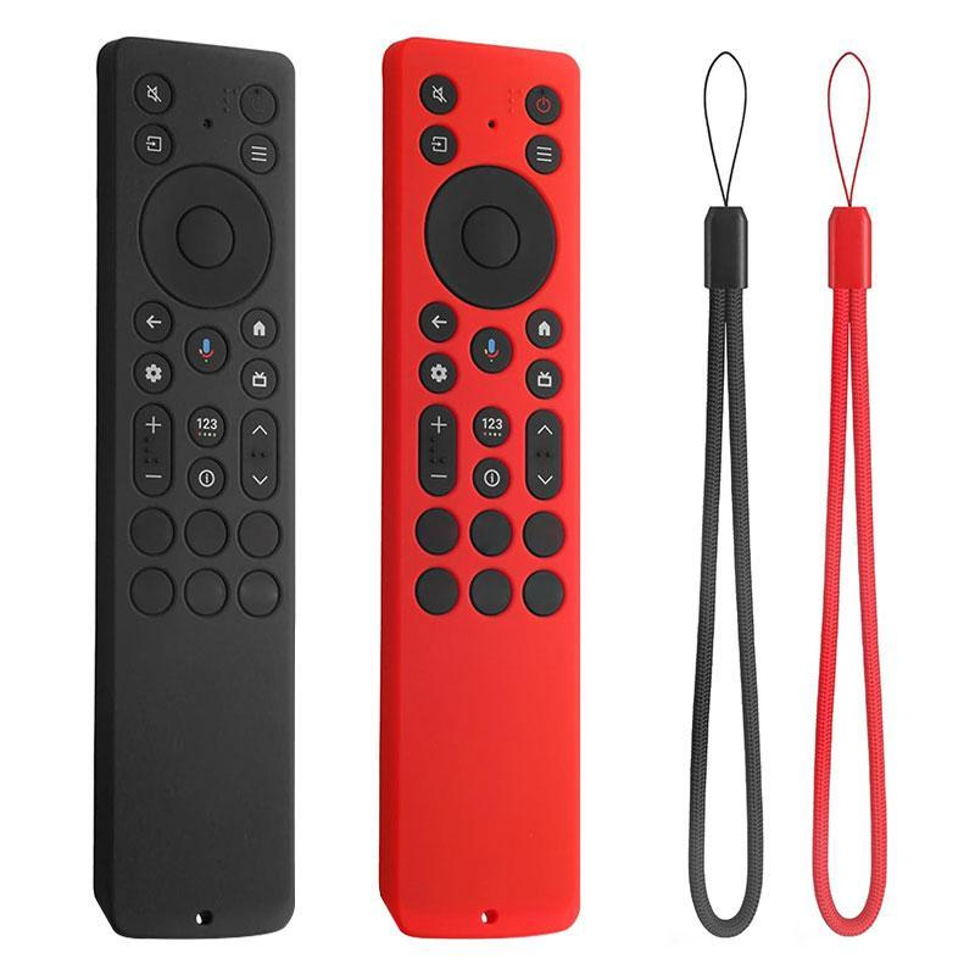 2PCS TCL RC923A Remote Cover And RC813A Silicone Protective Cases With Straps 0