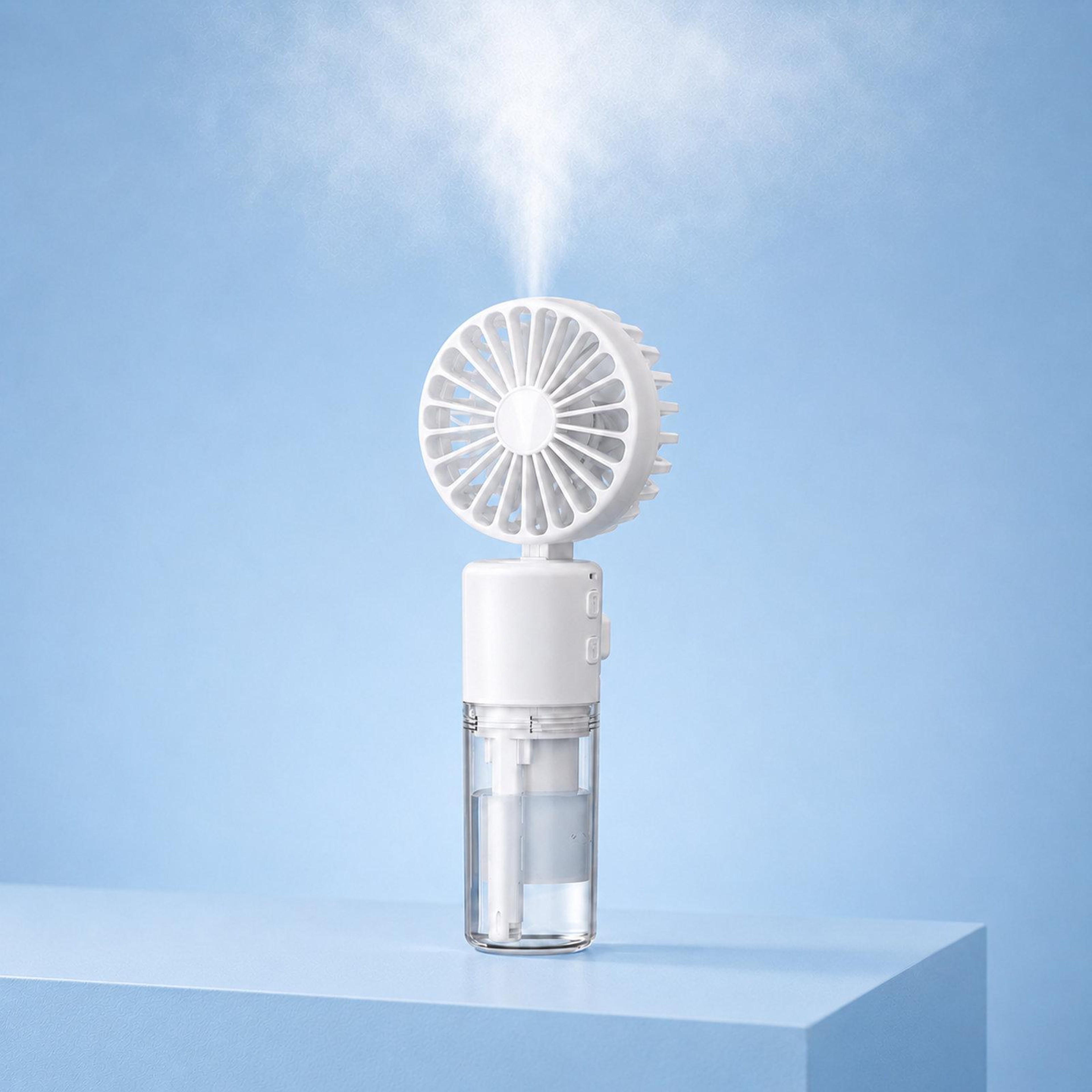 Portable Misting Fan With 4 Speeds Foldable Handheld Fan And TypeC Rechargeable Cooling 10