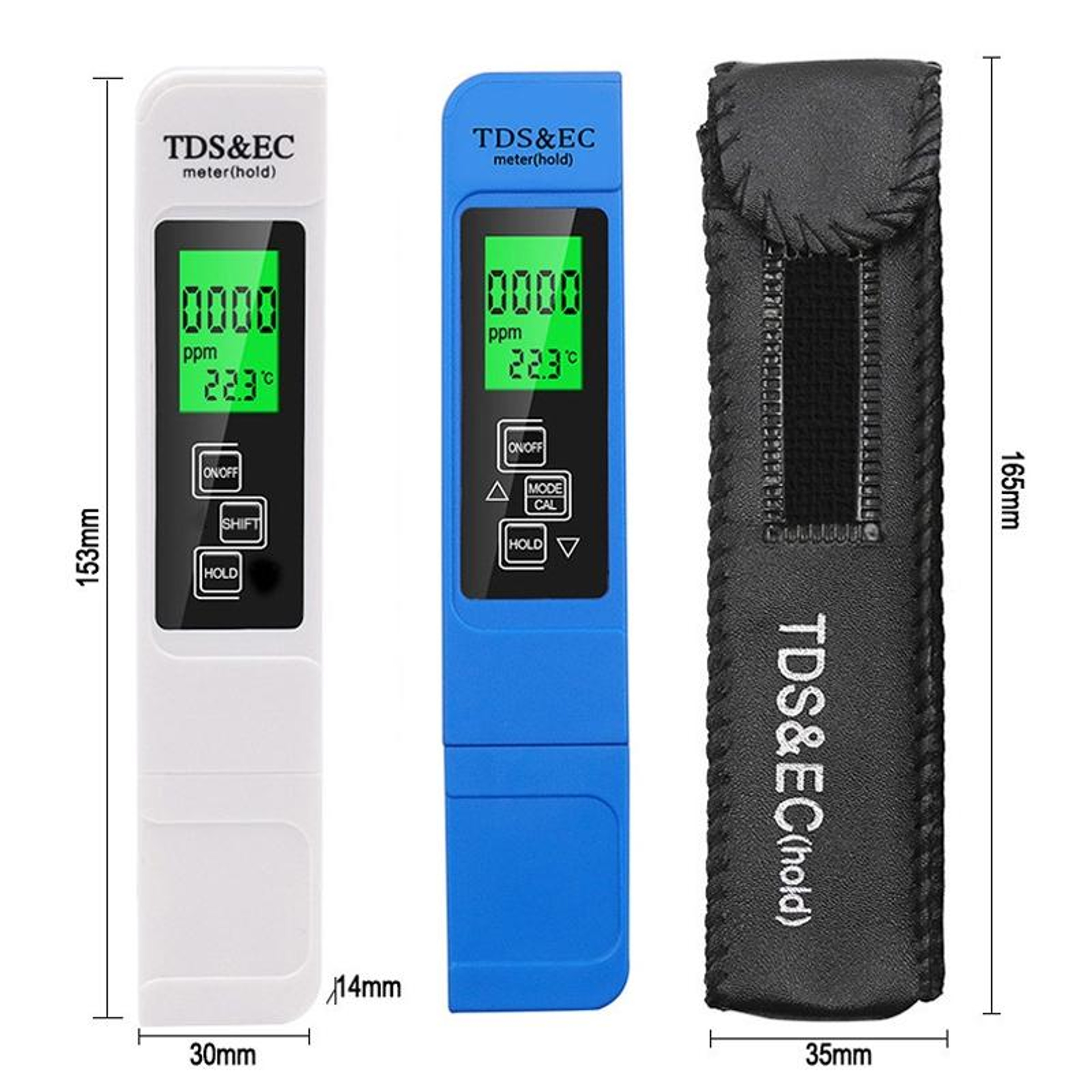 3in1 TDS EC Meter Water Quality Tester With Backlit LCD And Temperature Reading 2