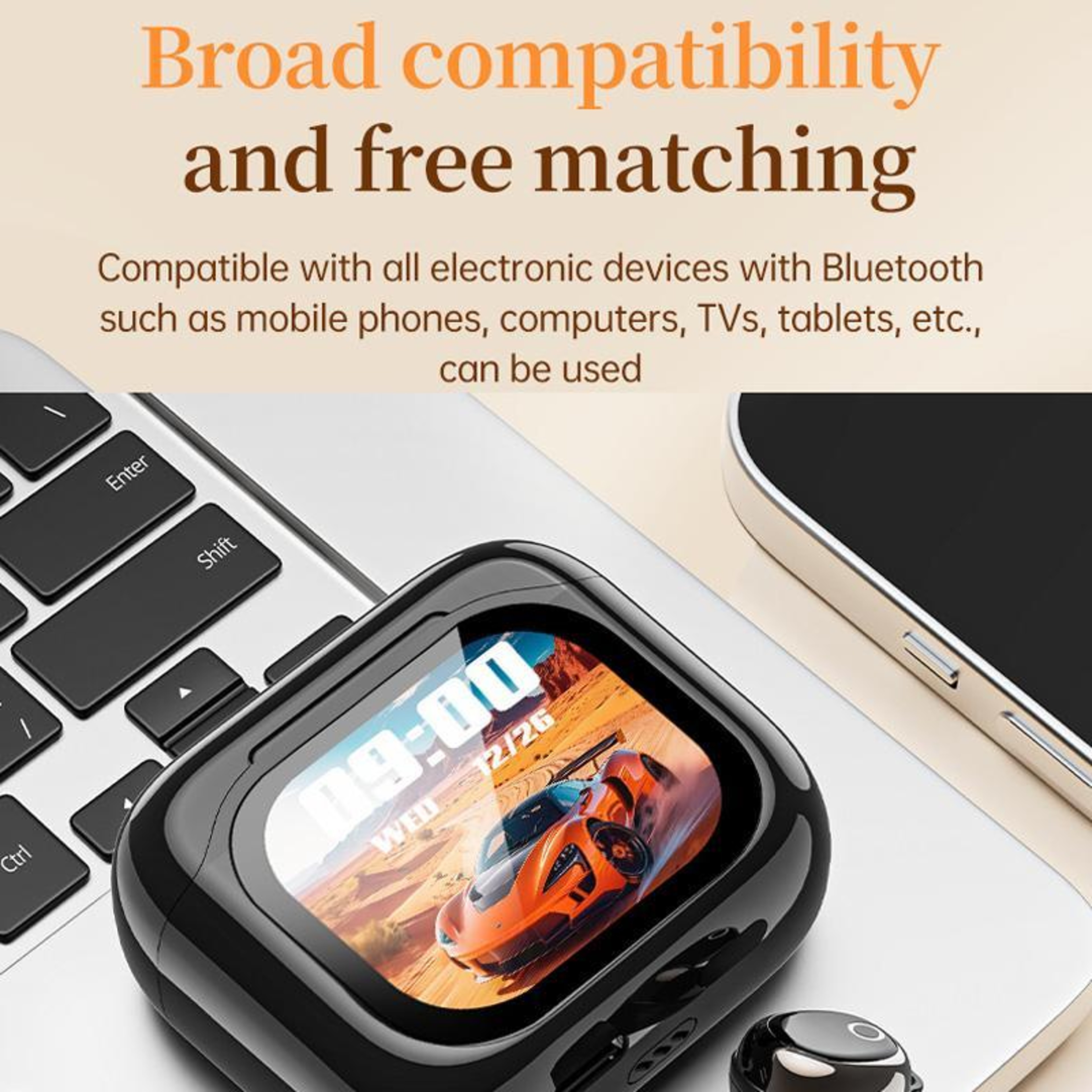 AI Translation Earbuds with Touchscreen Charging Case, Bluetooth 6.0 & Noise Reduction – view 10