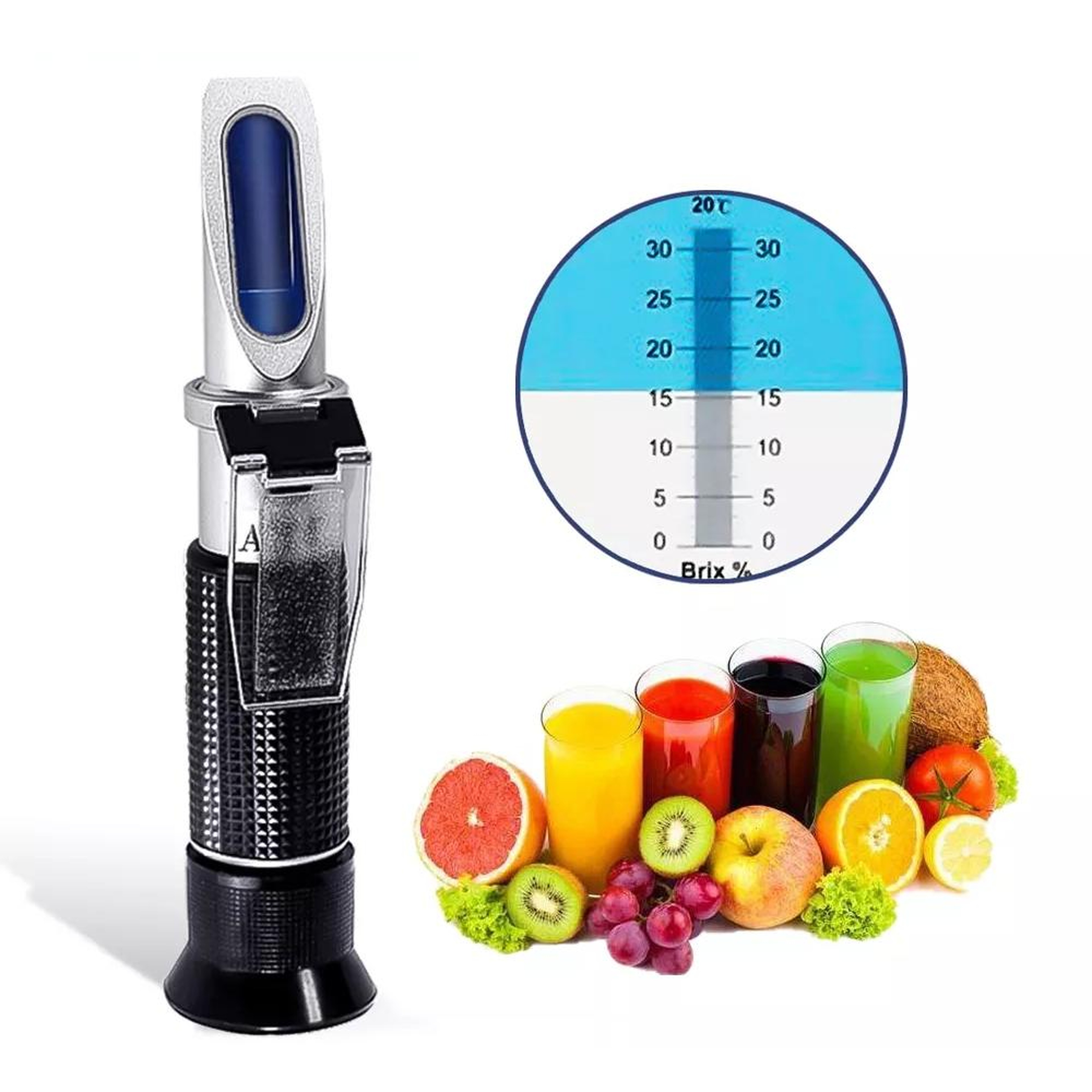 Handheld Refractometer Fruit Sugar Meter Brix Tester 0-32 Measuring Range – view 1