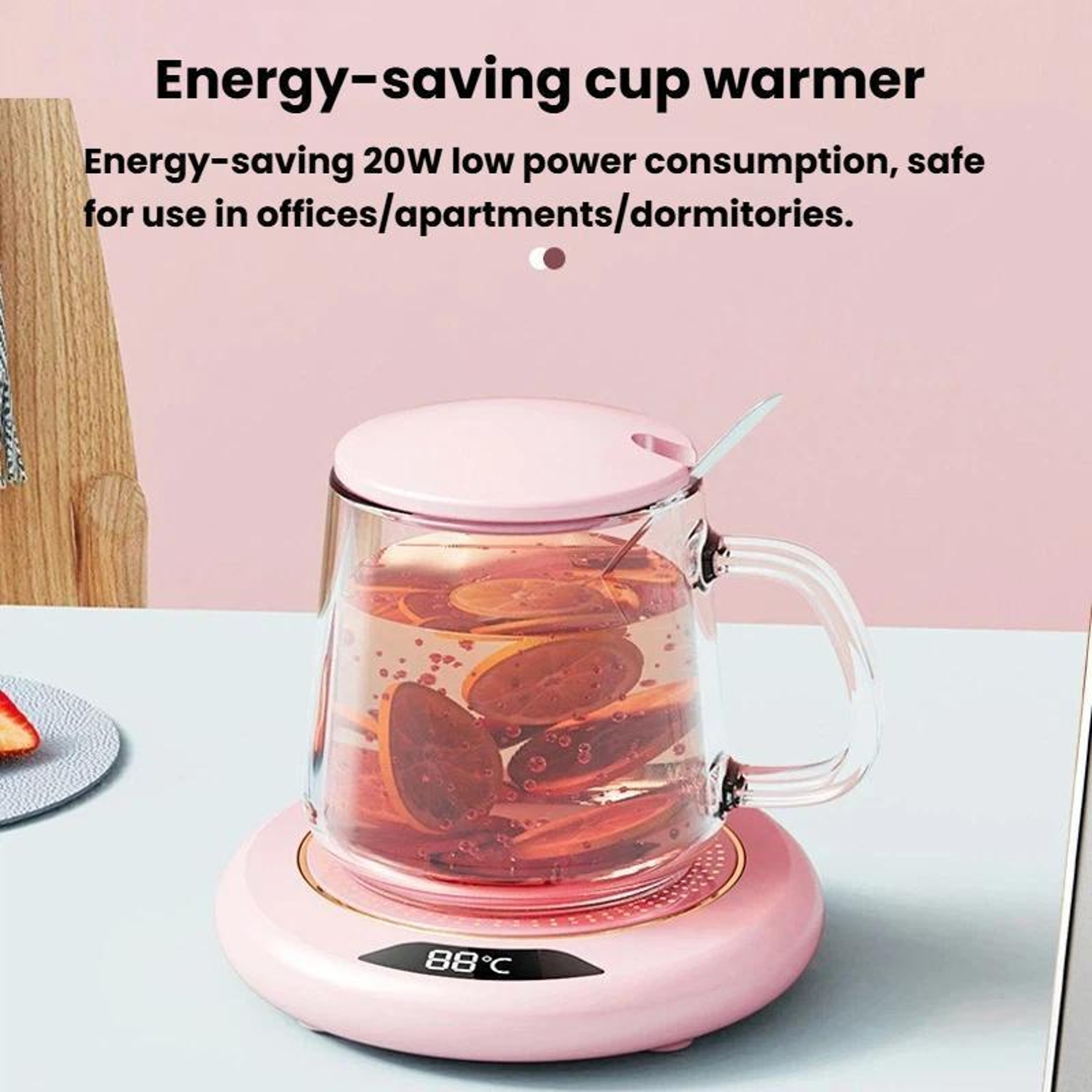 Smart USB Mug Warmer with Digital Display and 3 Temperature Settings – view 6