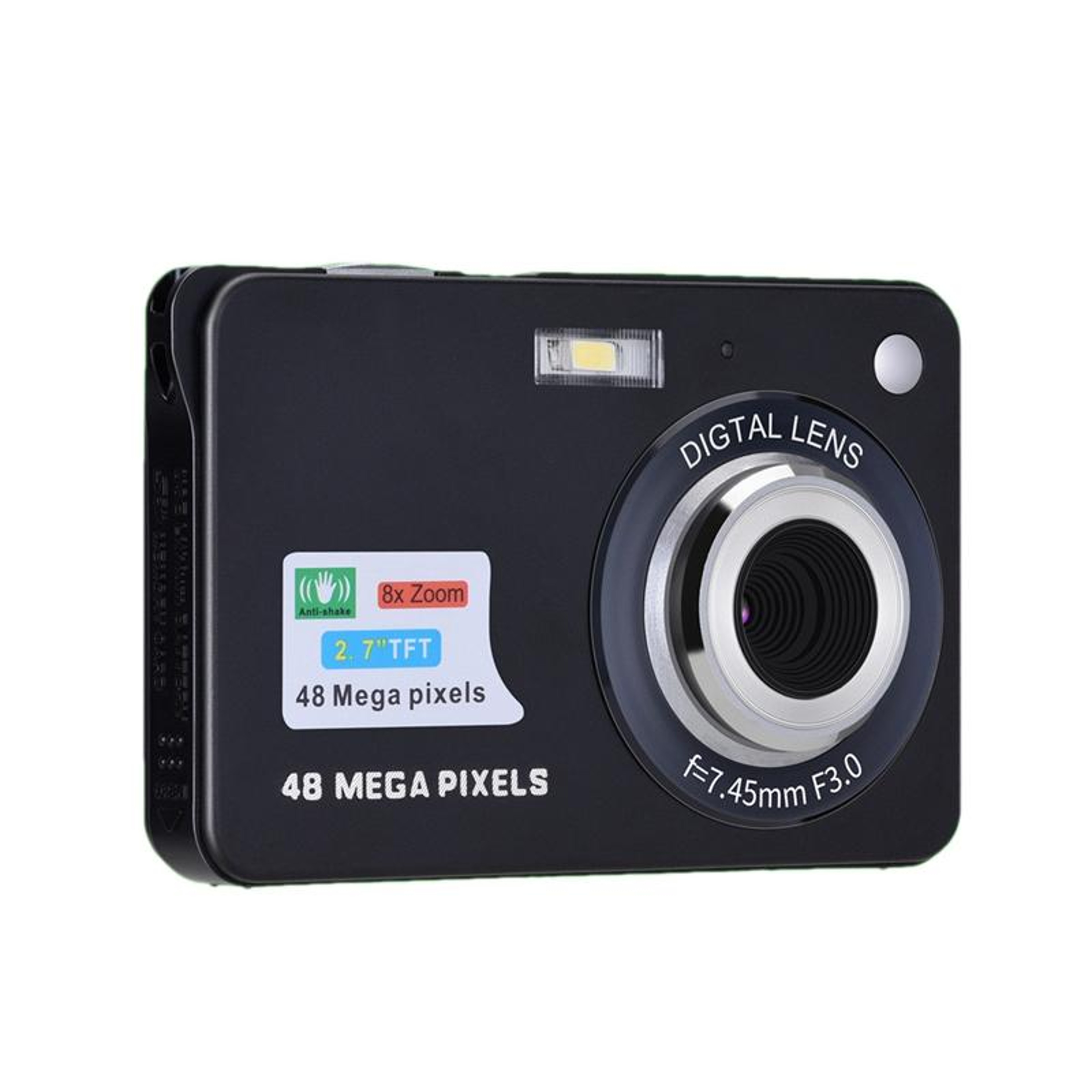 48MP Retro Digital Camera With 720P HD Video 8X Zoom And Selfie Timer 0