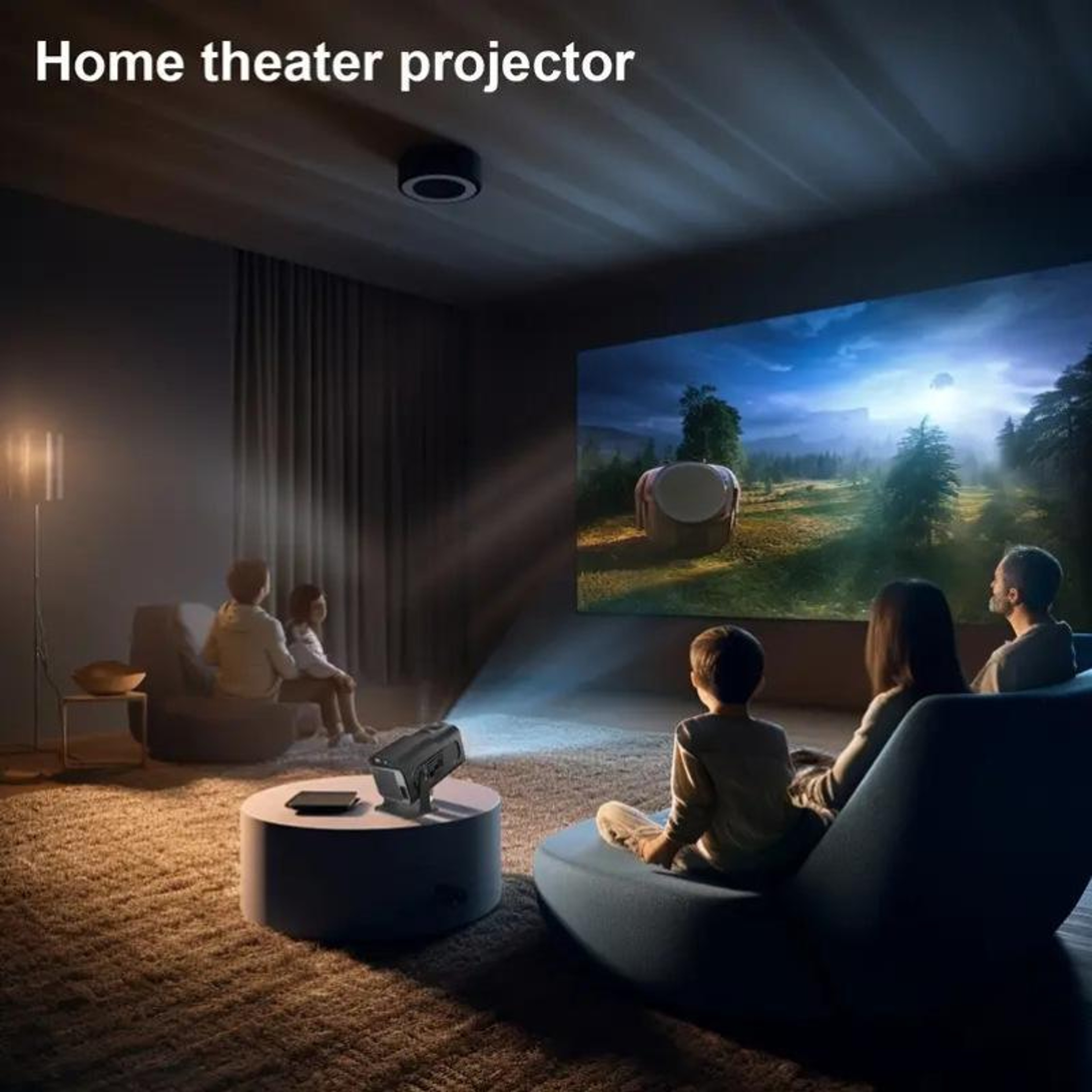Mini Projector With Android 11 WiFi 6 Projector Connectivity 4K Support And 180 Rotation 6