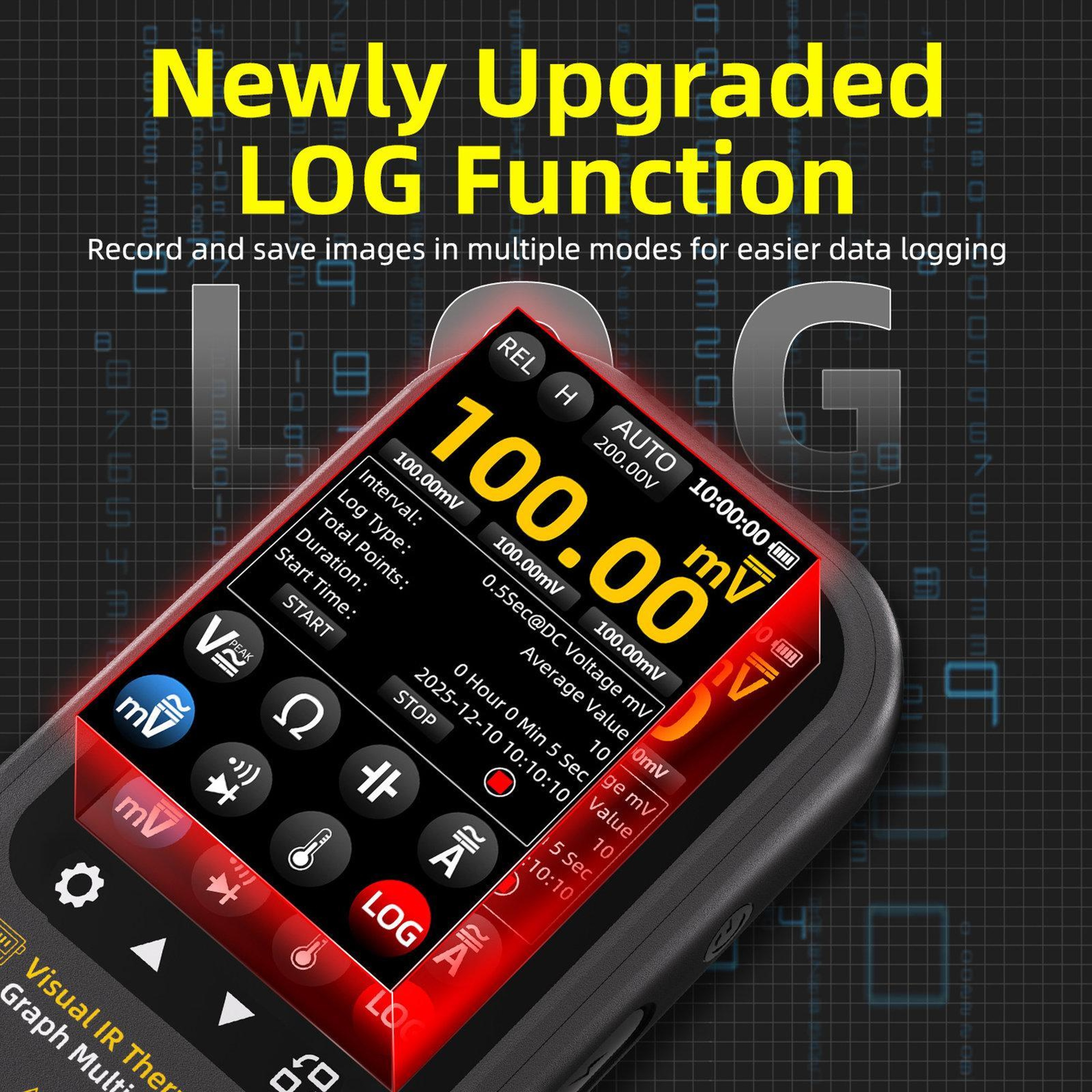 2-in-1 Thermal Imaging Multimeter with Touchscreen Infrared Thermal Imager – view 13