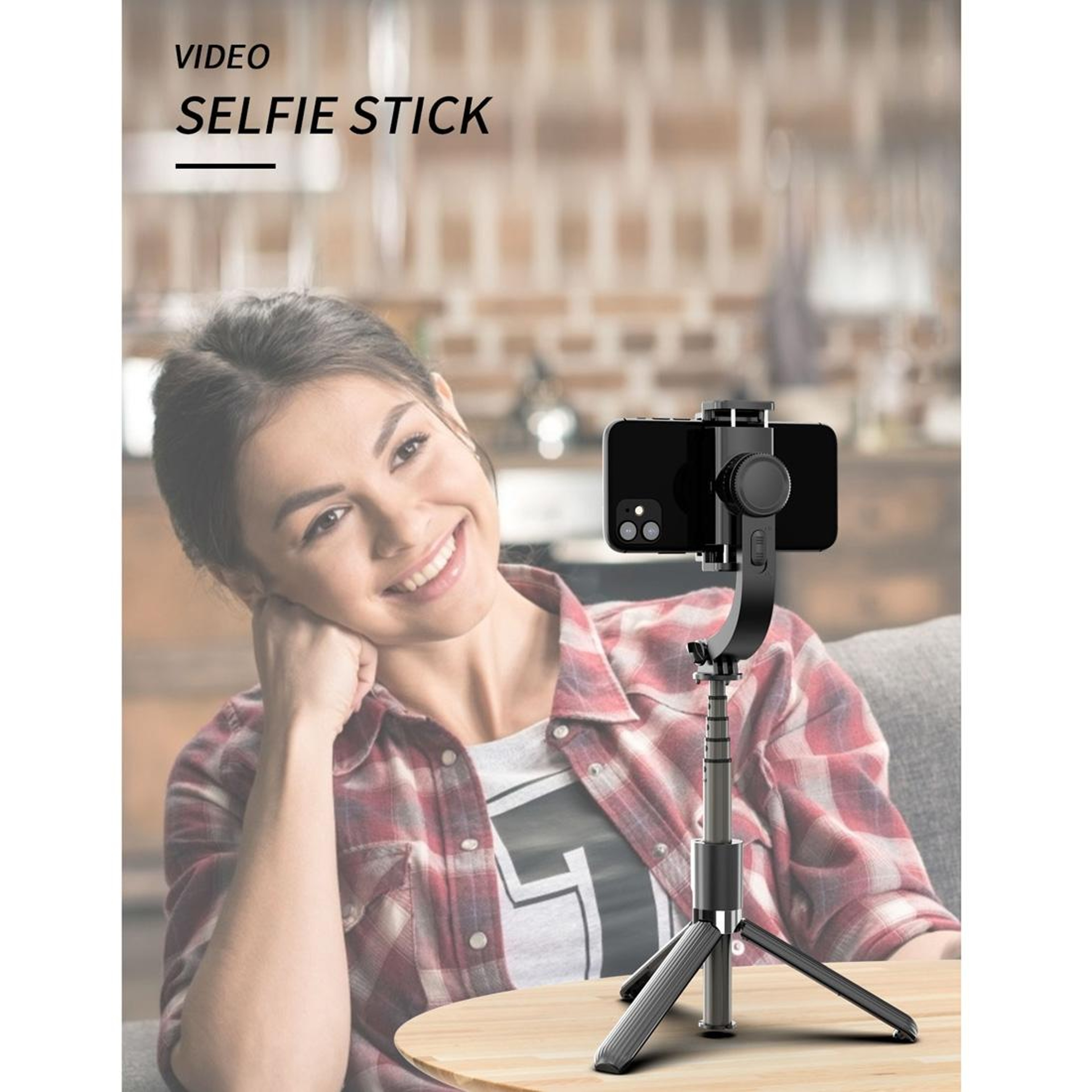 Gimbal Stabilizer Selfie Stick With Bluetooth Remote And Tripod 3