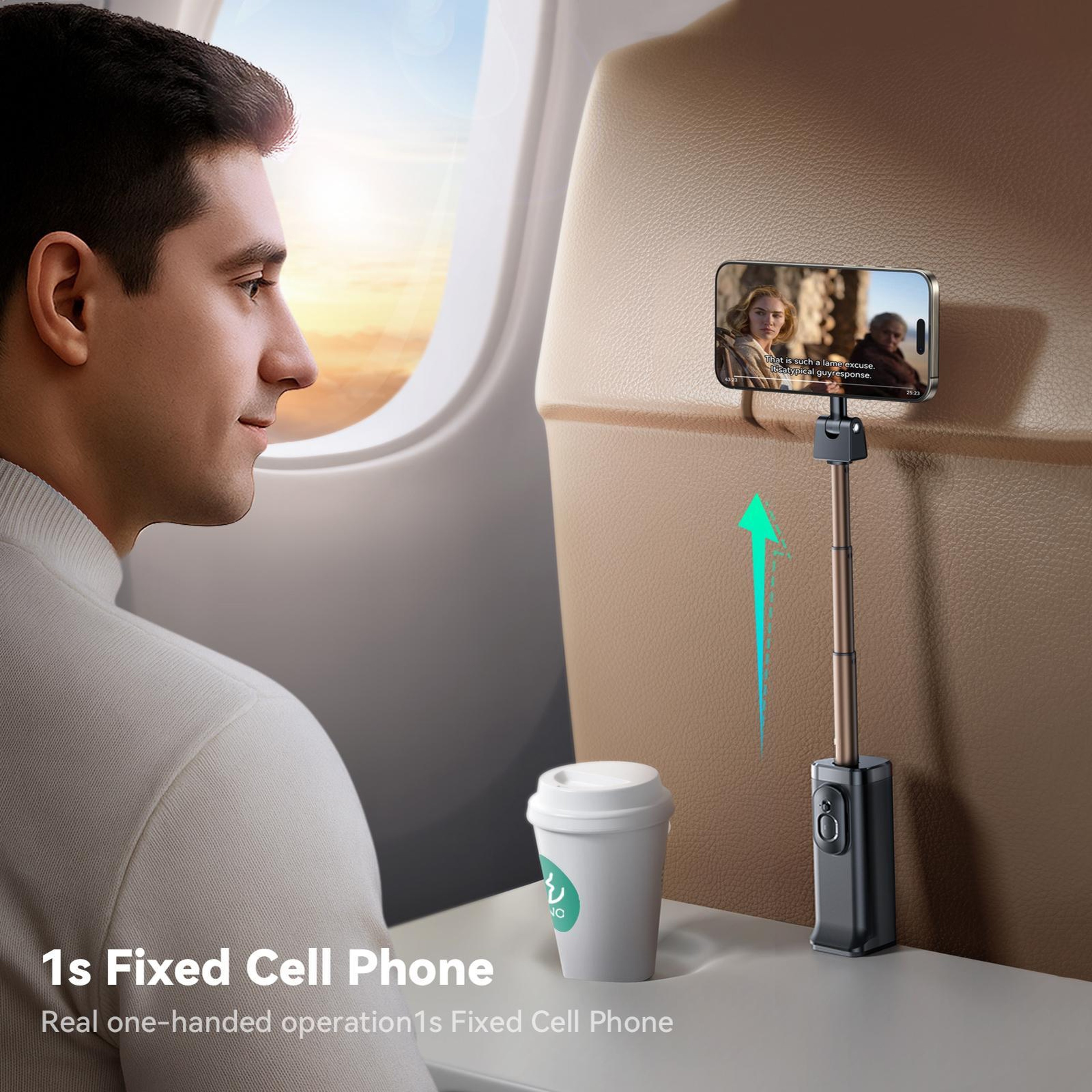 Magnetic Selfie Stick And Travel Phone Holder With Wireless Remote 3