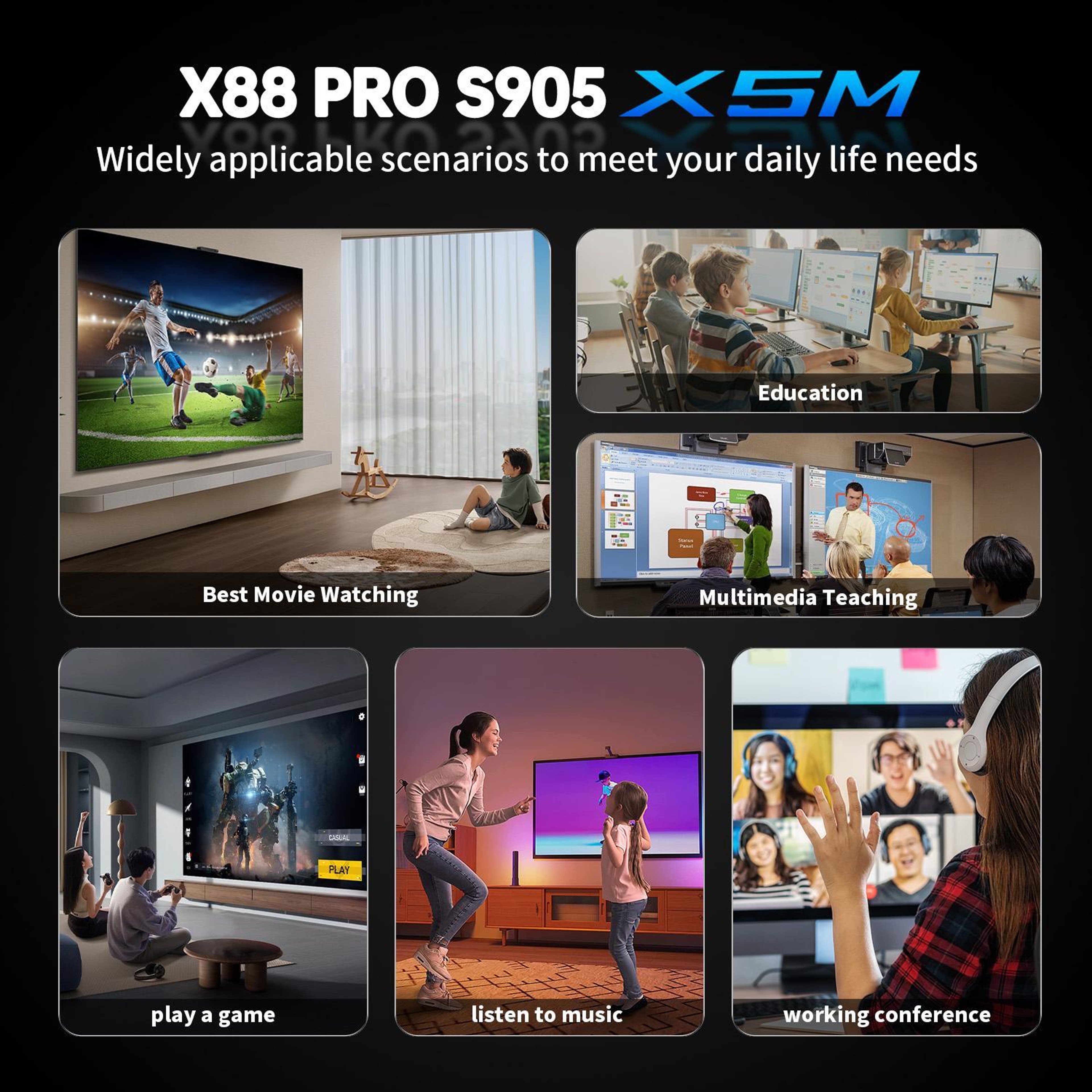 X88 Pro X5M Android 14 TV Box With 4K HDR 7