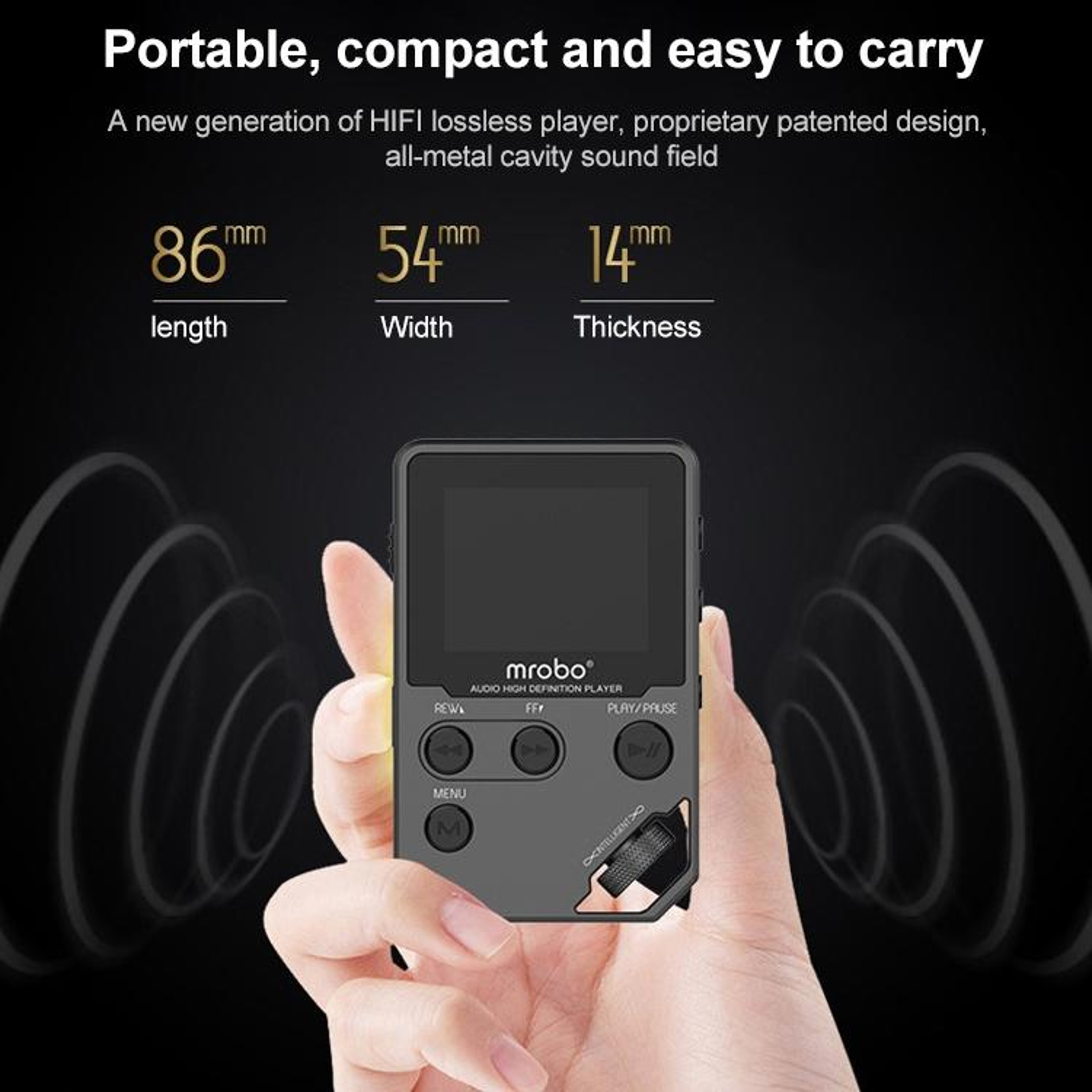 HiFi Lossless MP3 Player with 8GB Storage, FM Radio and 1.8-Inch Display – view 4