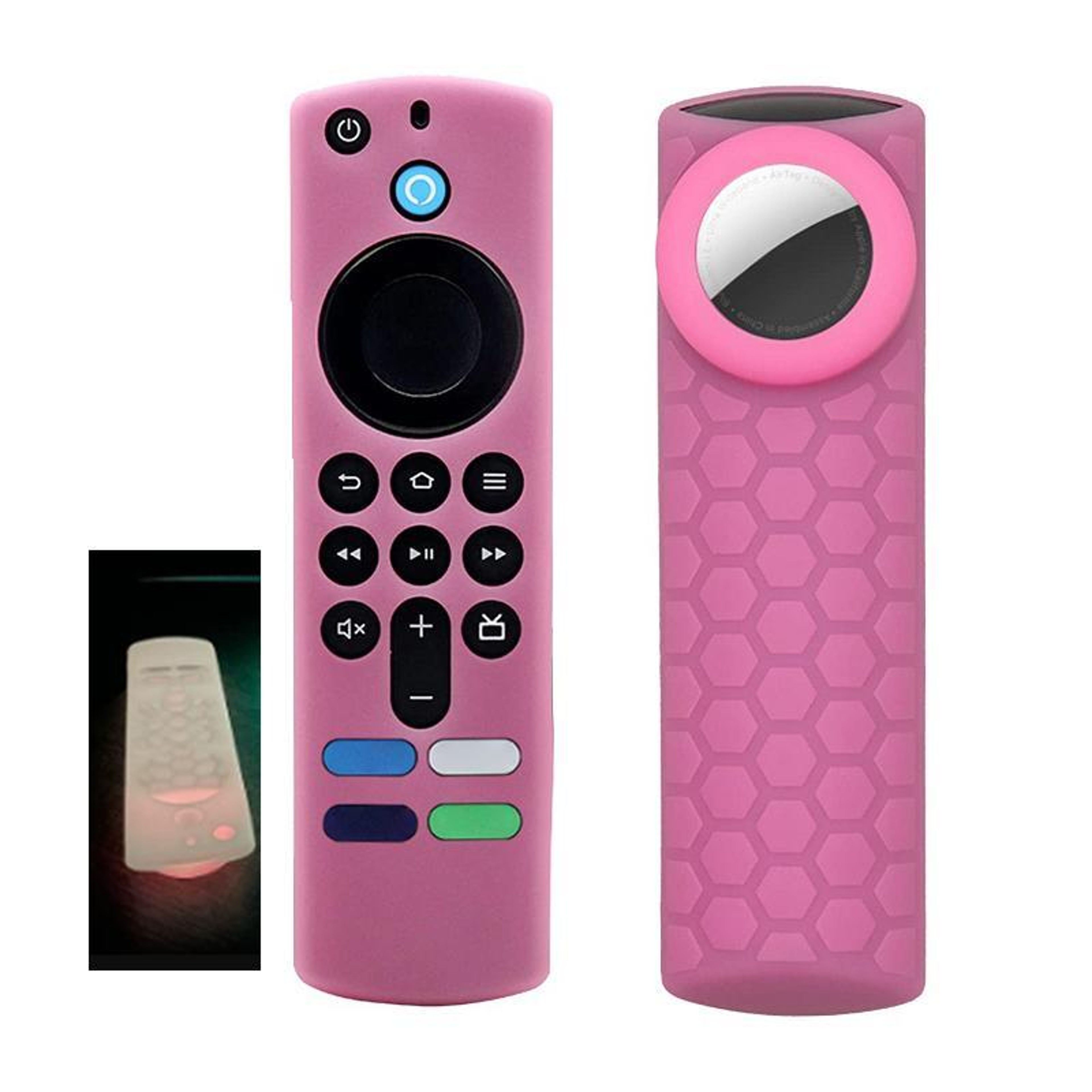 2PCS Fire TV Stick Remote Case With AirTag Holder NonSlip Silicone Cover 13