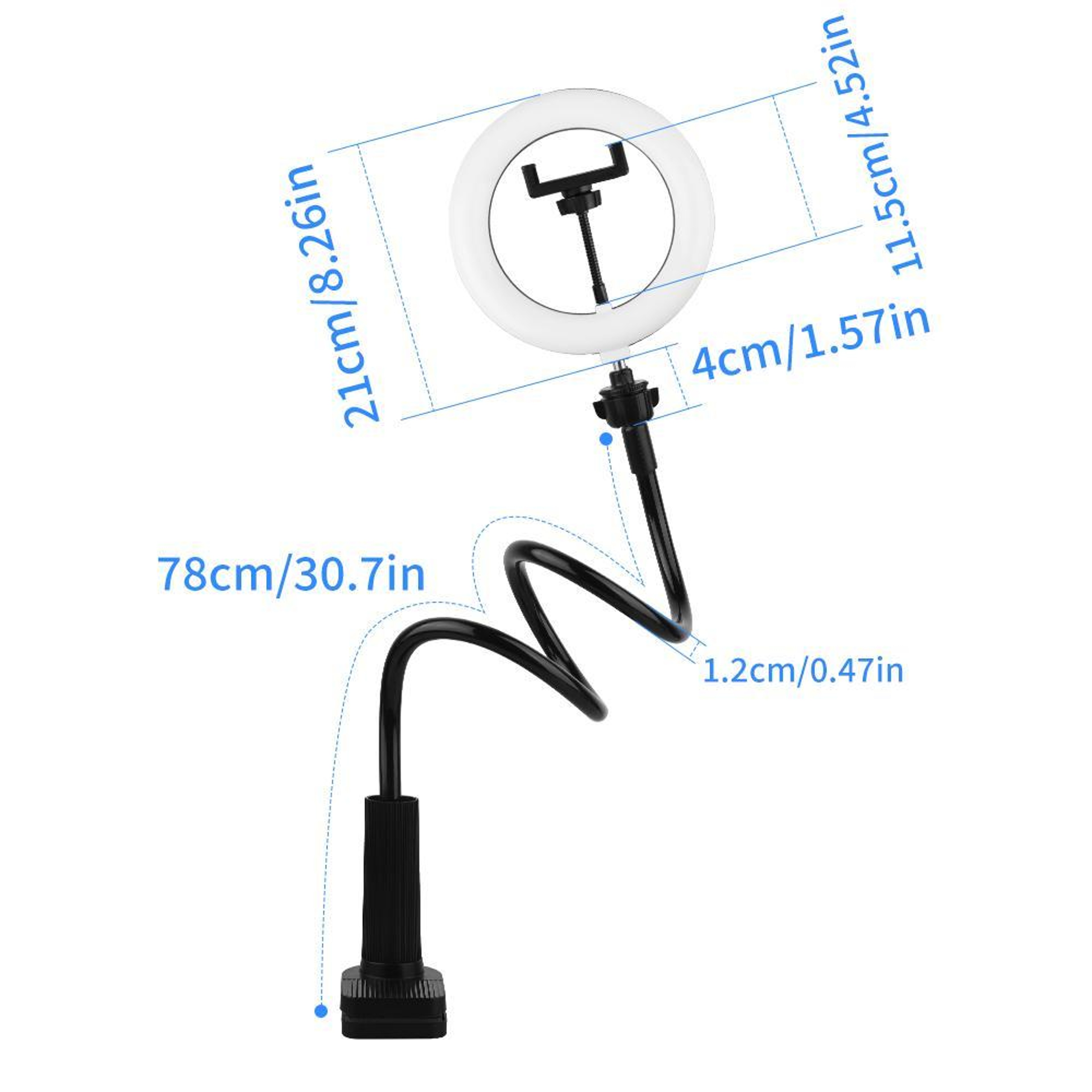 LED Ring Light With Flexible Stand For Live Streaming Selfies  Video 1
