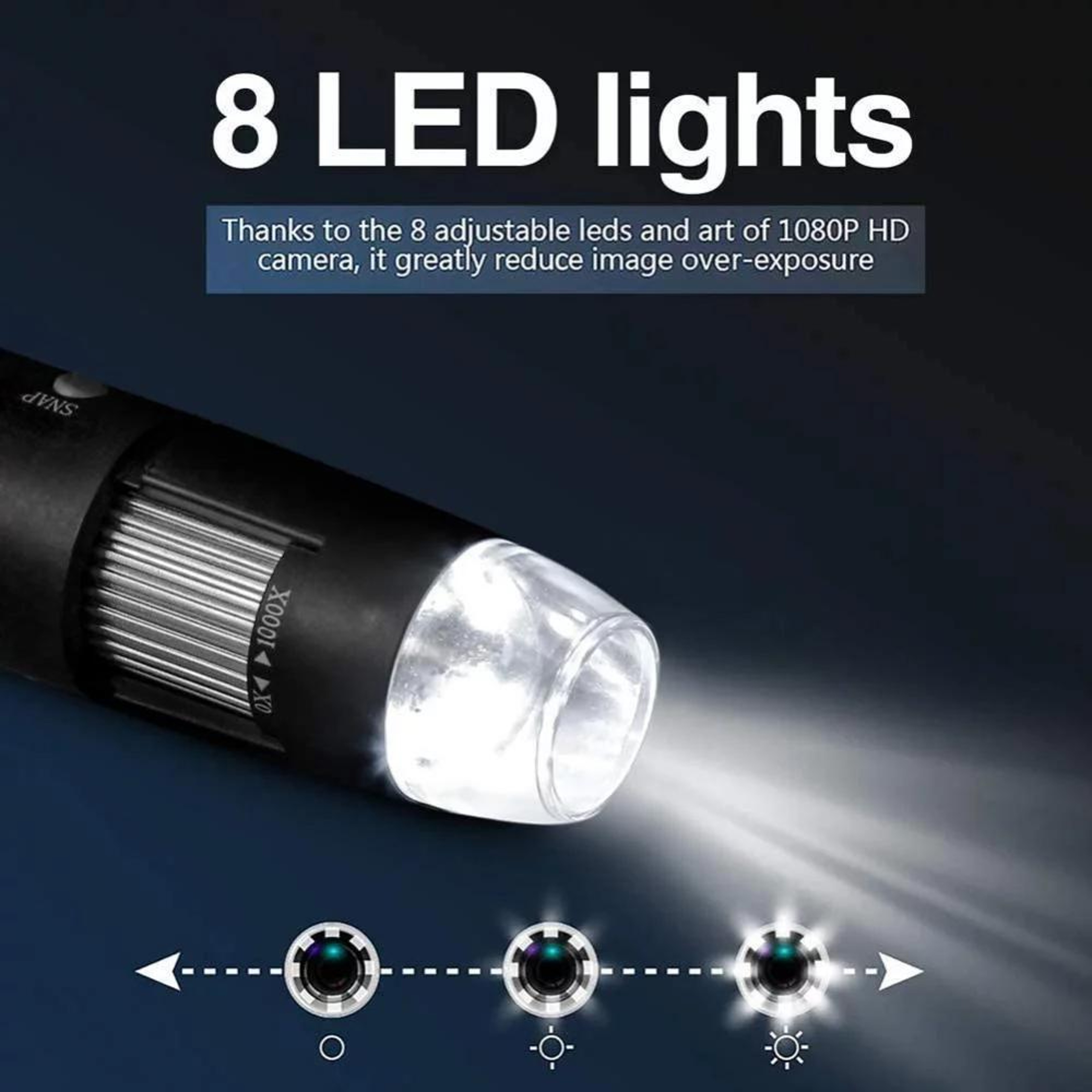 1600X USB Digital Microscope with 8 LED Lights and 3-in-1 Connectivity – view 6