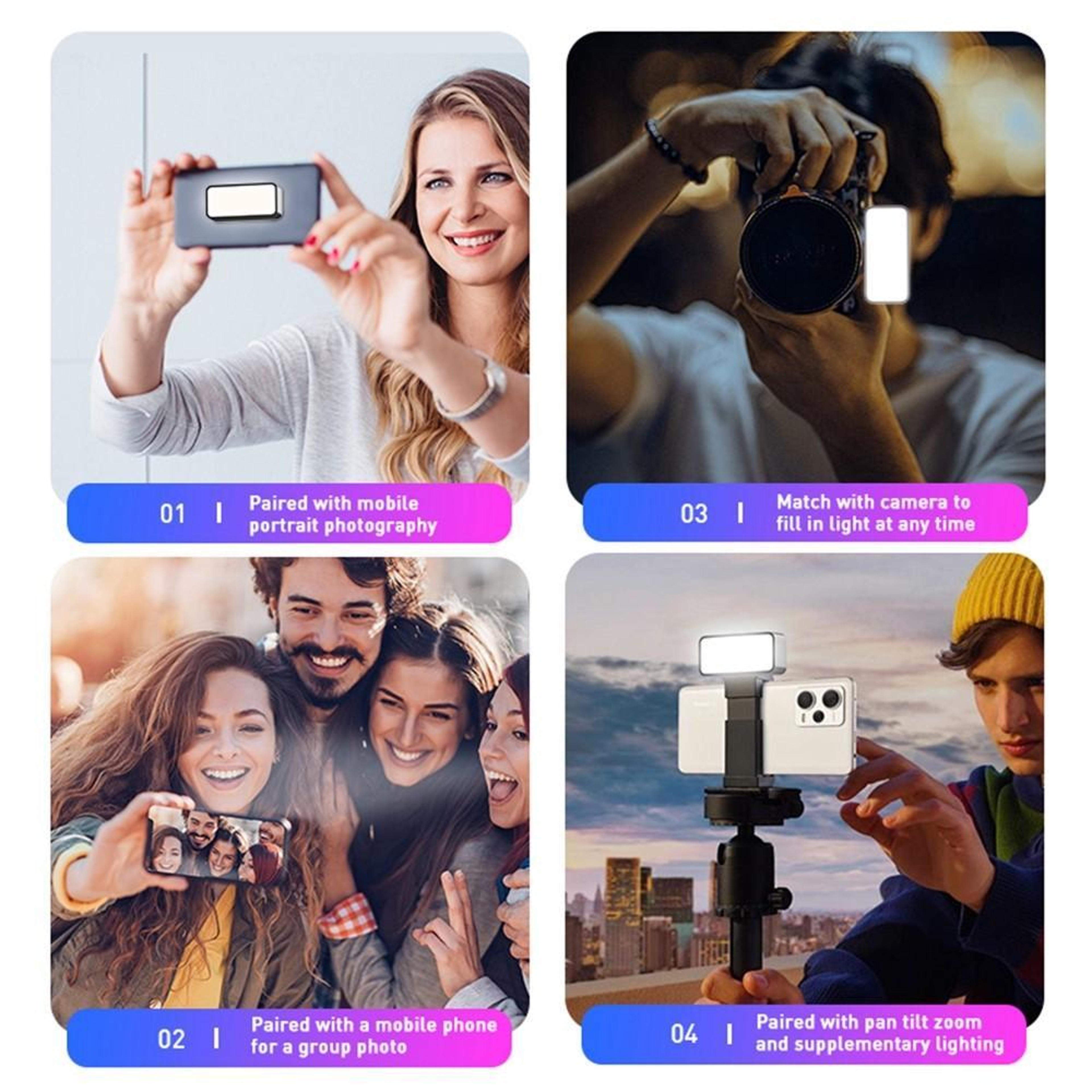 A8 Magnetic Phone Fill Light, Portable LED Video Light for Vlogging & Photography – view 8