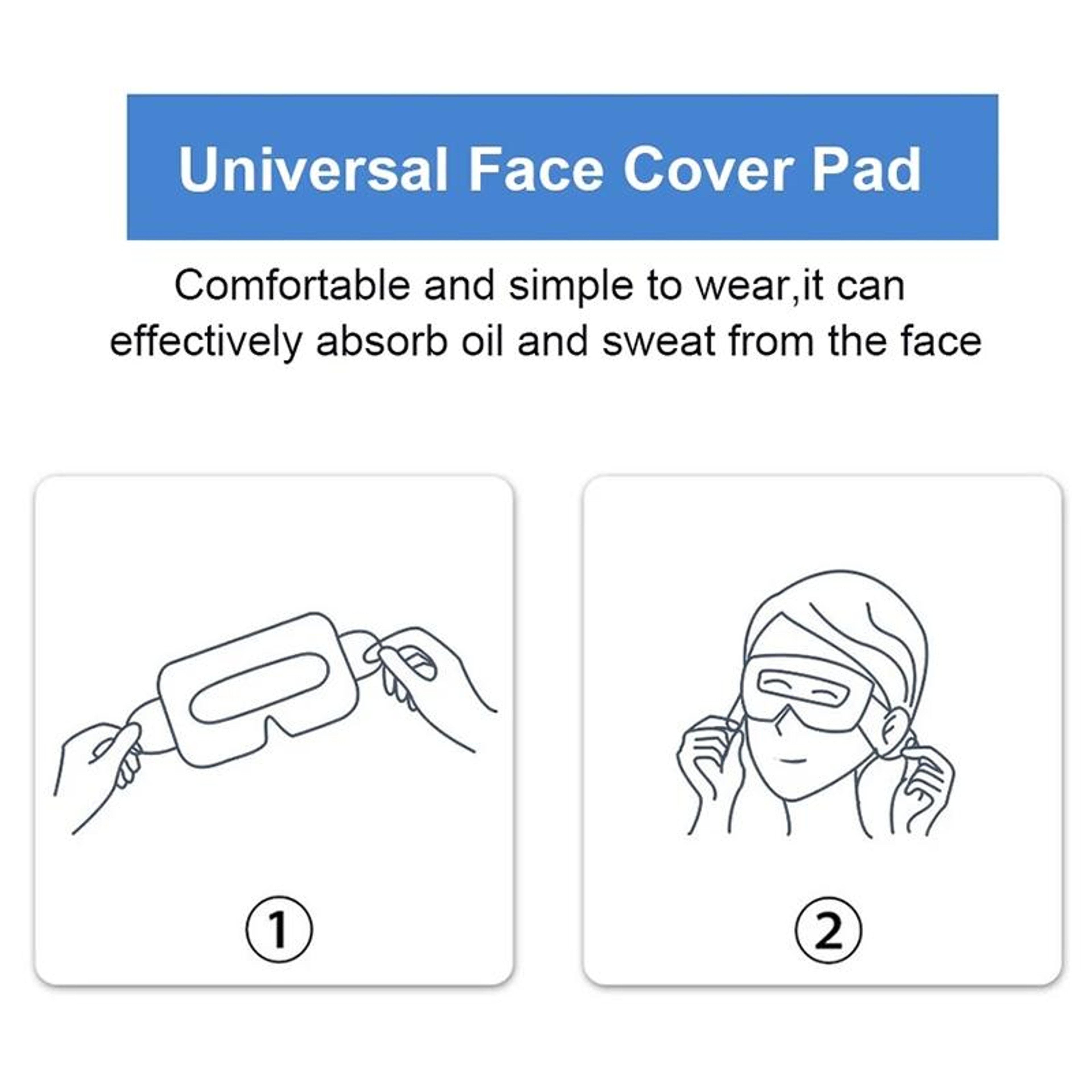 100PCS Disposable VR Face Covers, Hygienic Non-Woven VR Eye Masks for Shared Headsets – view 7