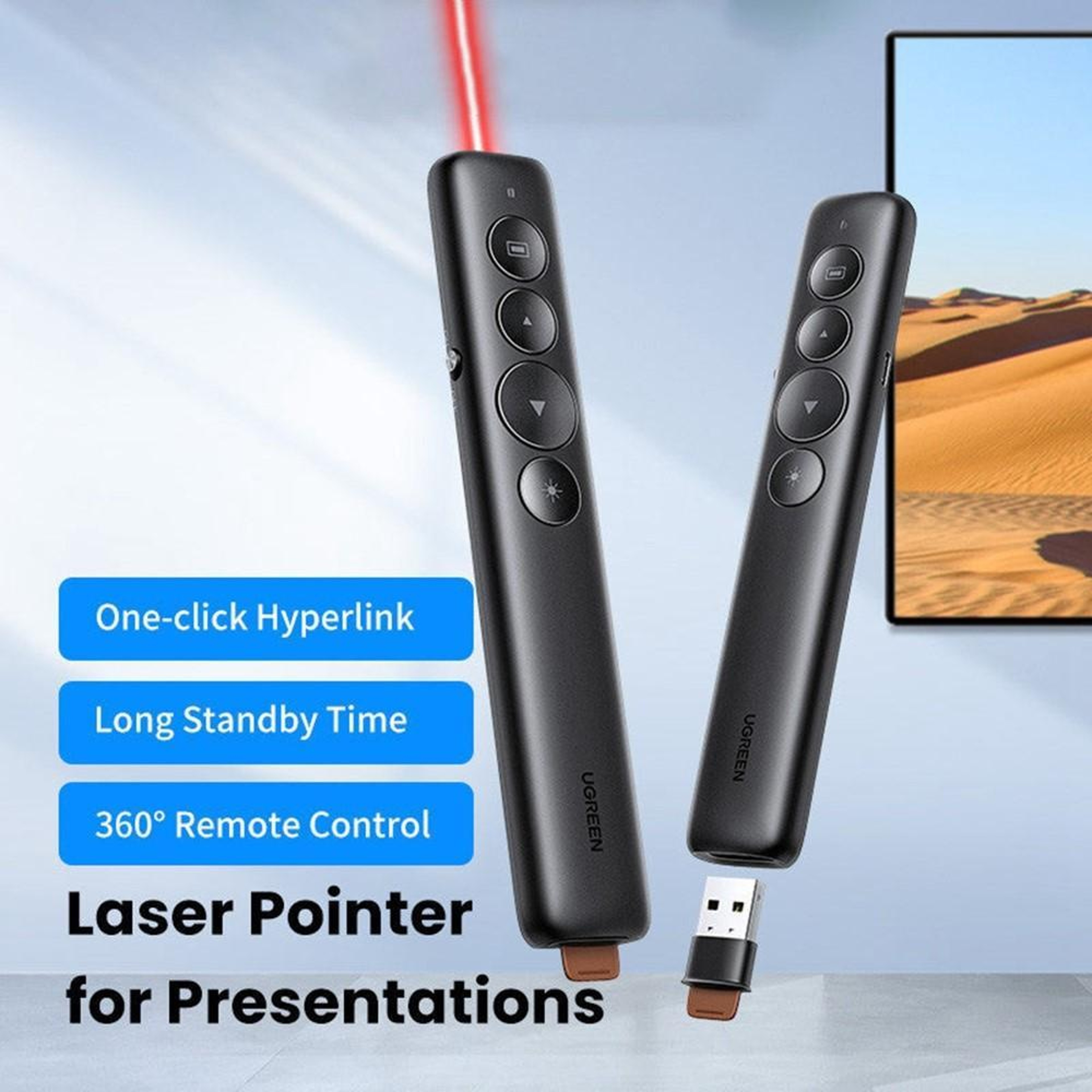 Wireless Presenter with Laser Pointer and 100m Presentation Remote Control – view 4