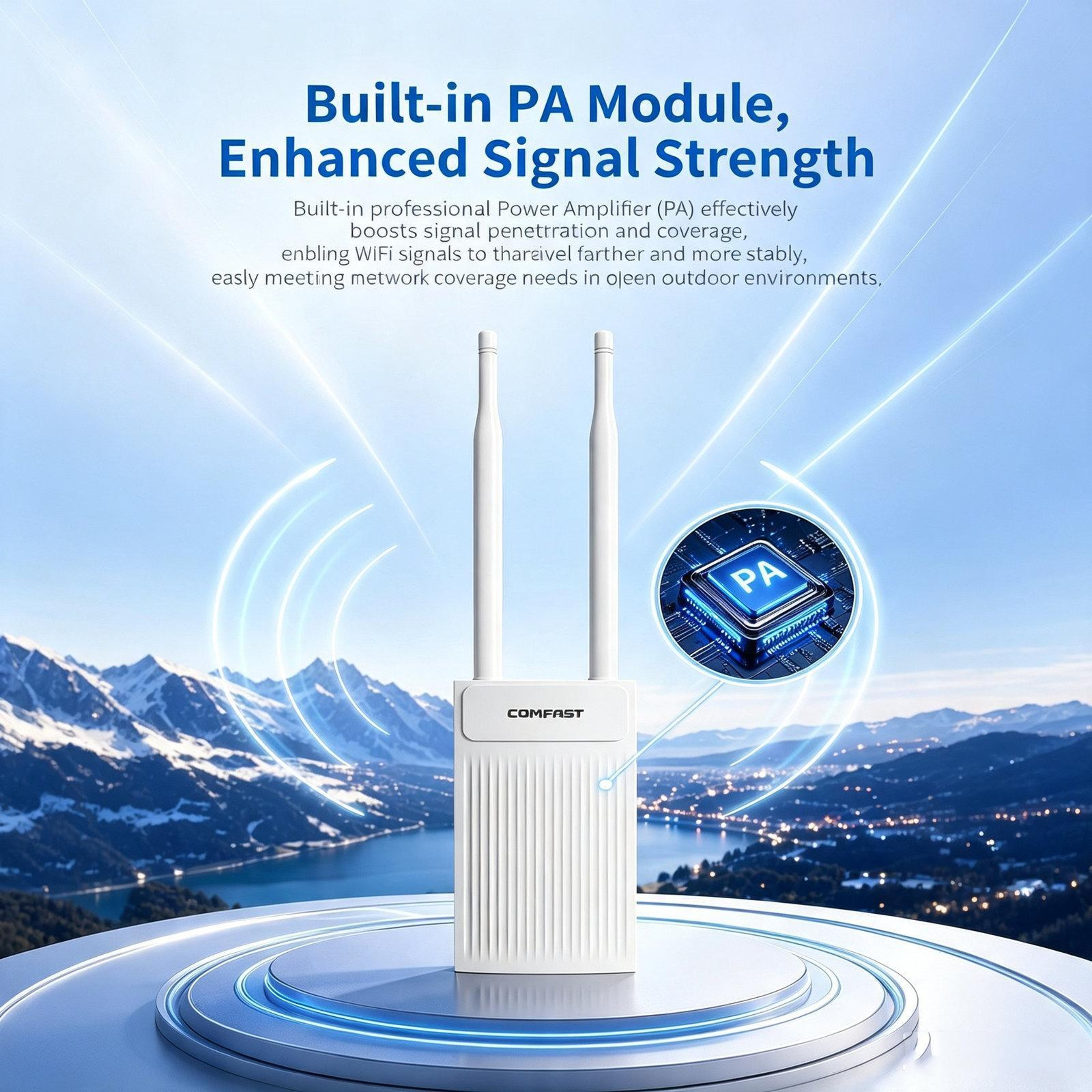 Outdoor WiFi Access Point 300Mbps 2.4GHz with PoE and Dual 5dBi Antennas – view 10