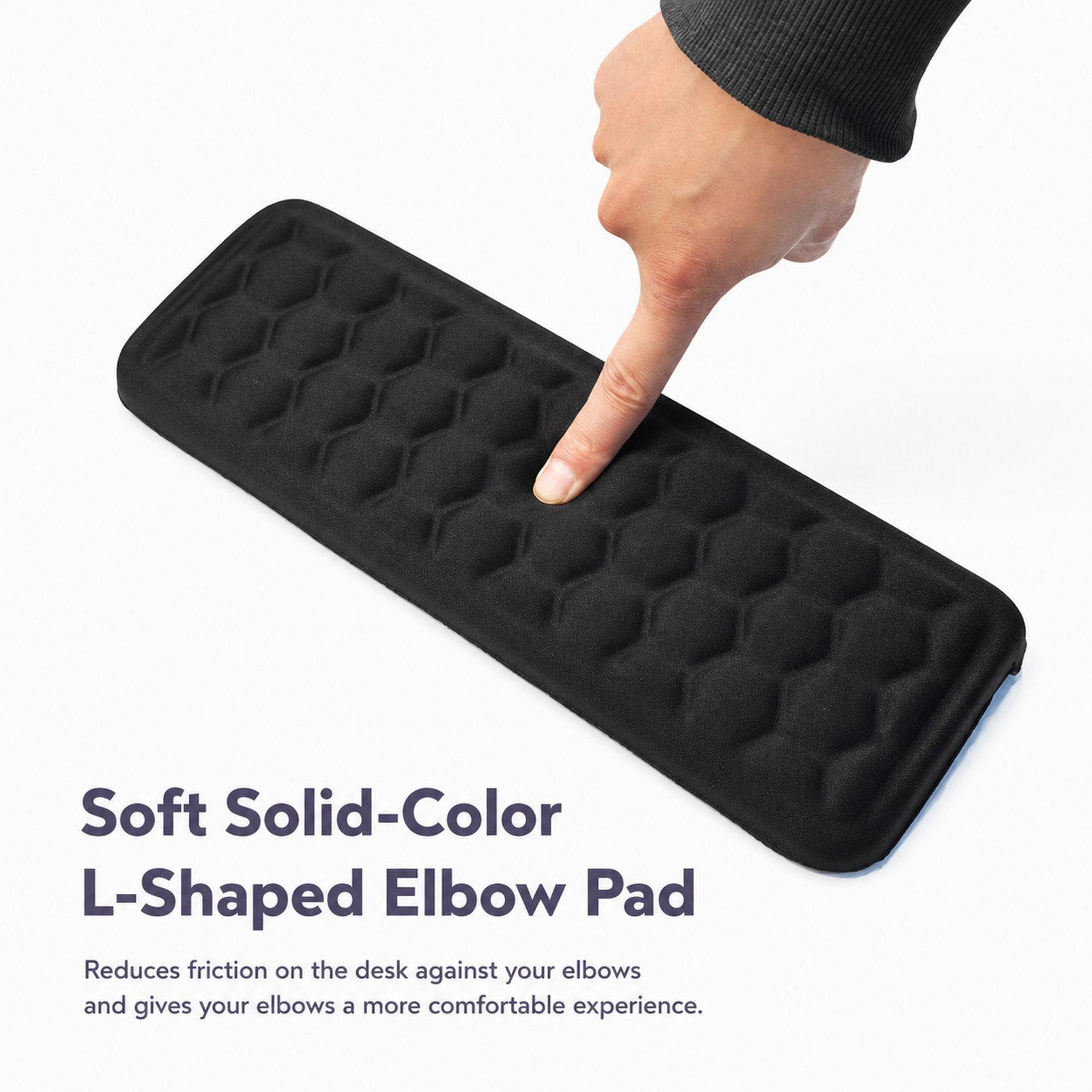 Ergonomic L-Shaped Desk Elbow Pad with Keyboard Wrist Rest and Non-Slip Foam Support – view 8