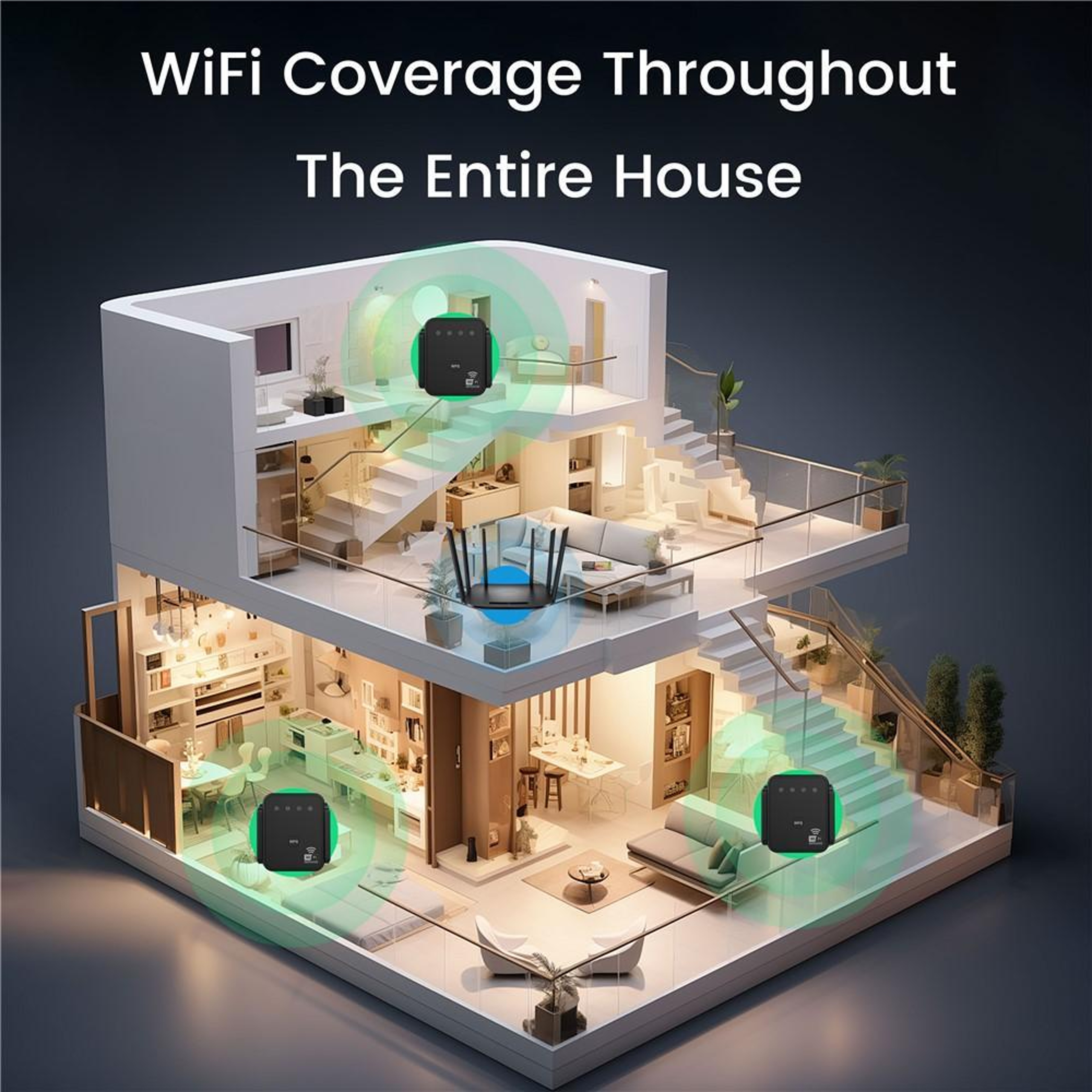 300Mbps WiFi Extender With 4 Antennas And AP Mode 5