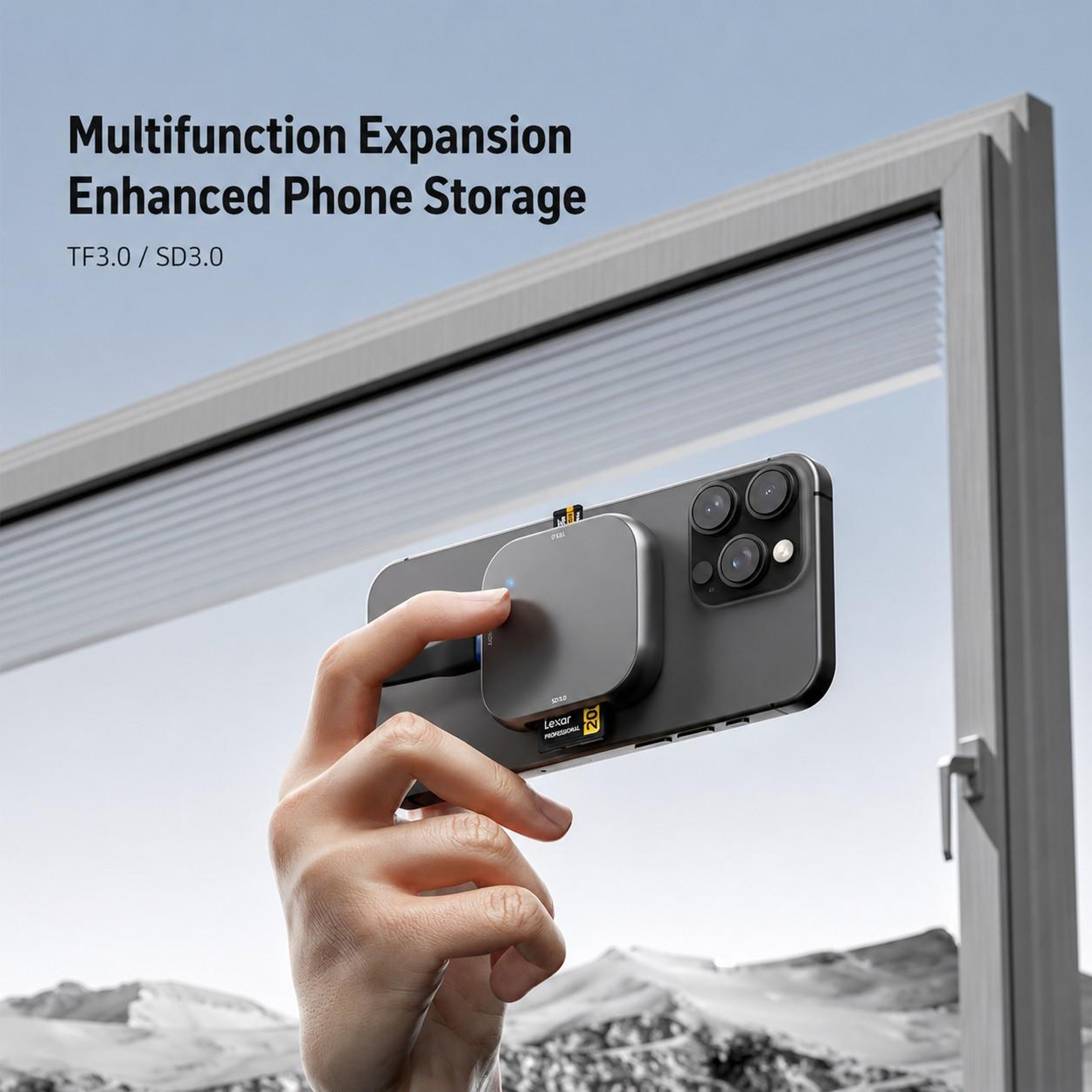 NVMe SSD Enclosure with 10Gbps USB-C and SD TF Card Reader – view 7