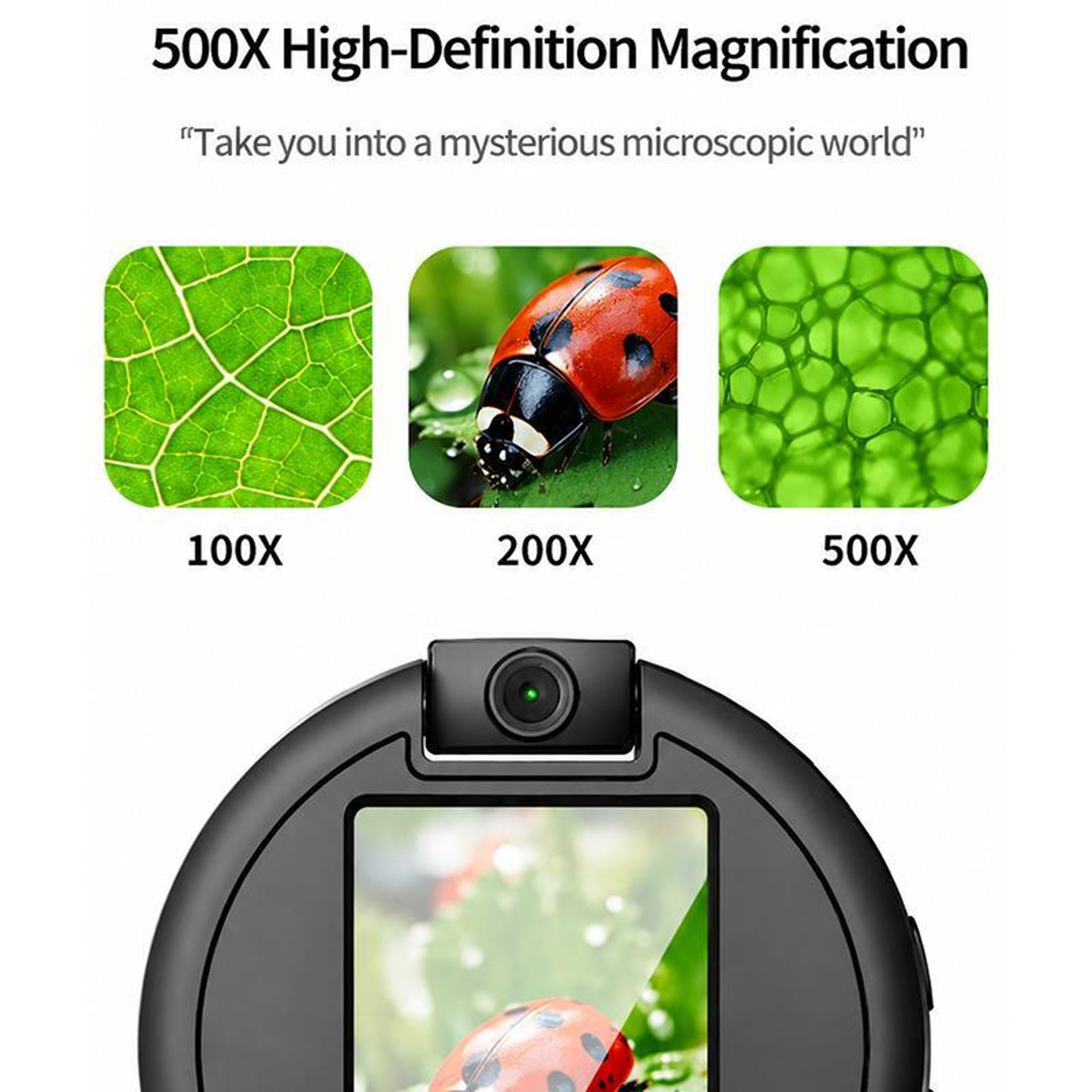 500X Handheld Digital Microscope With 24Inch IPS Screen And UV Light 8