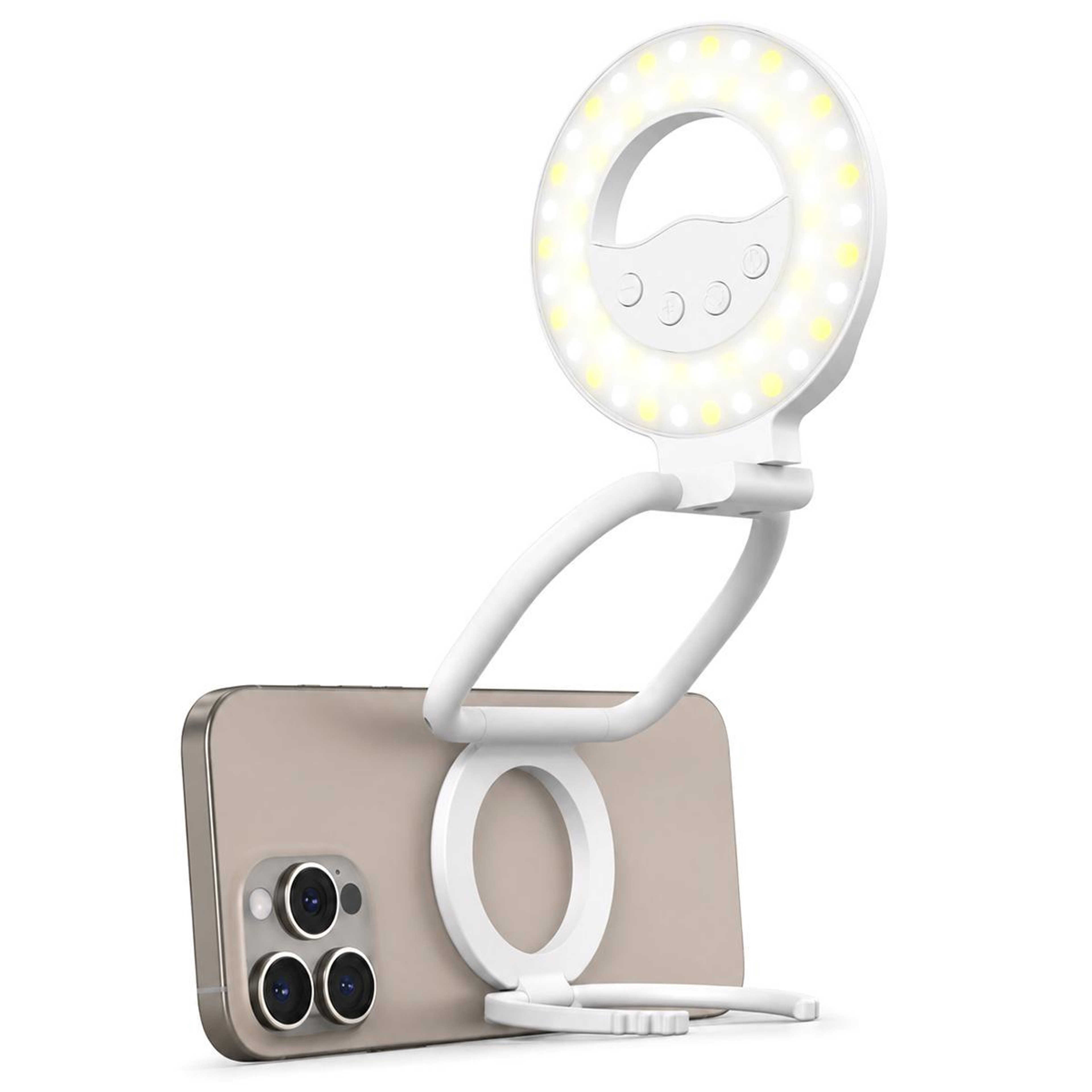 Portable Magnetic Ring Light Phone Stand with Adjustable LED Fill Light – view 1