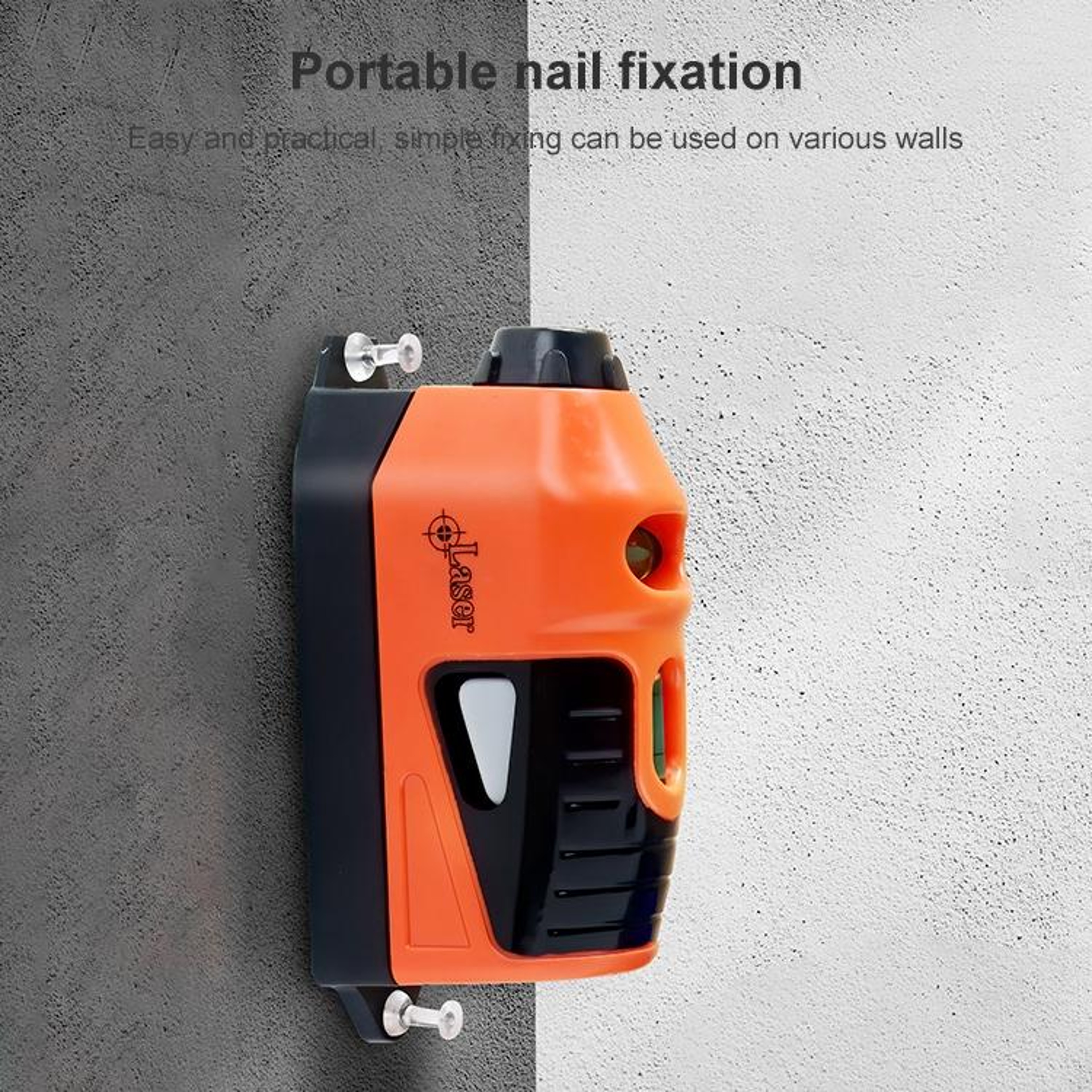 Laser Level Tool with Bubble Levels and Reusable Wall Mount – view 6