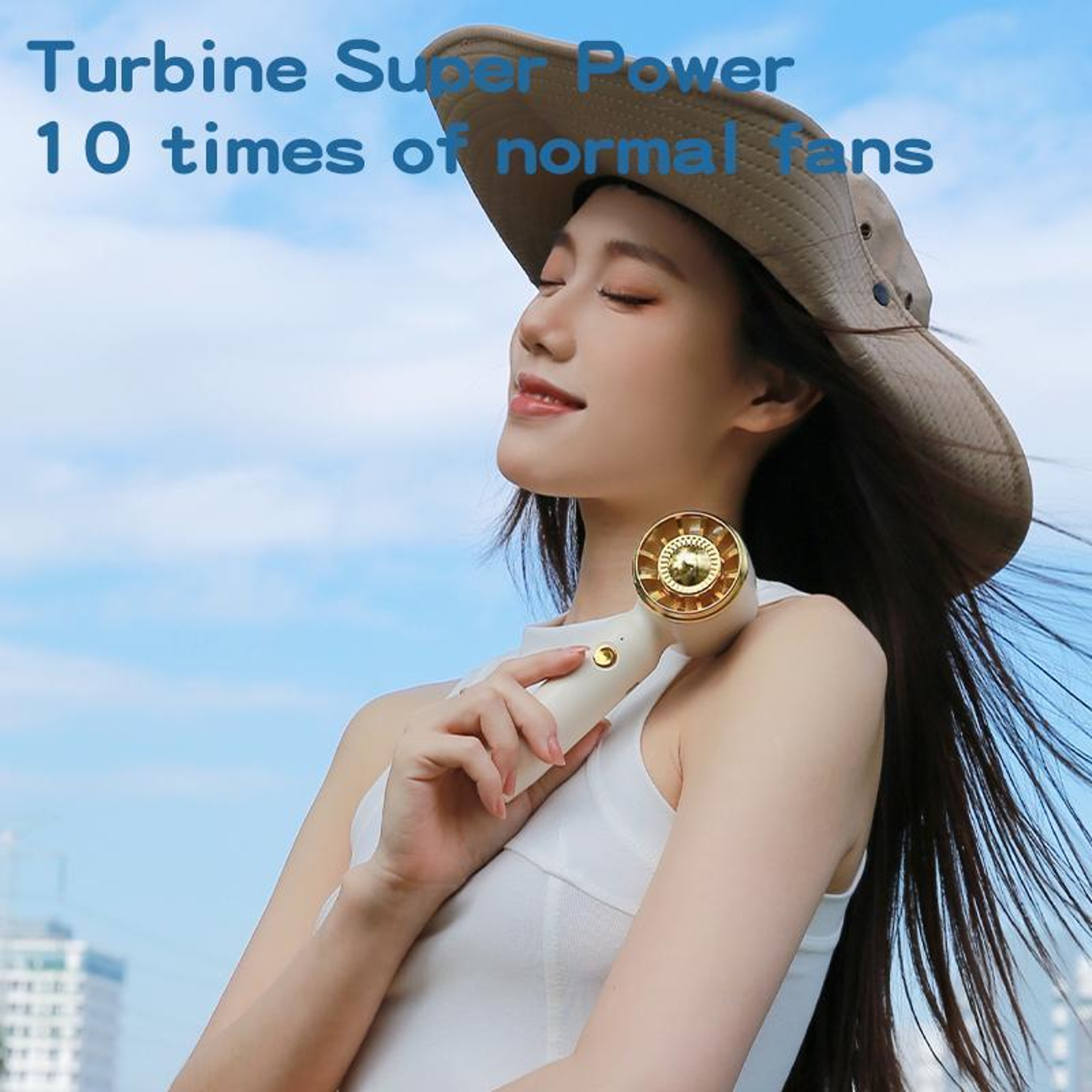 High-Speed Handheld Fan with 3 Speeds, Rechargeable Mini Fan – view 3