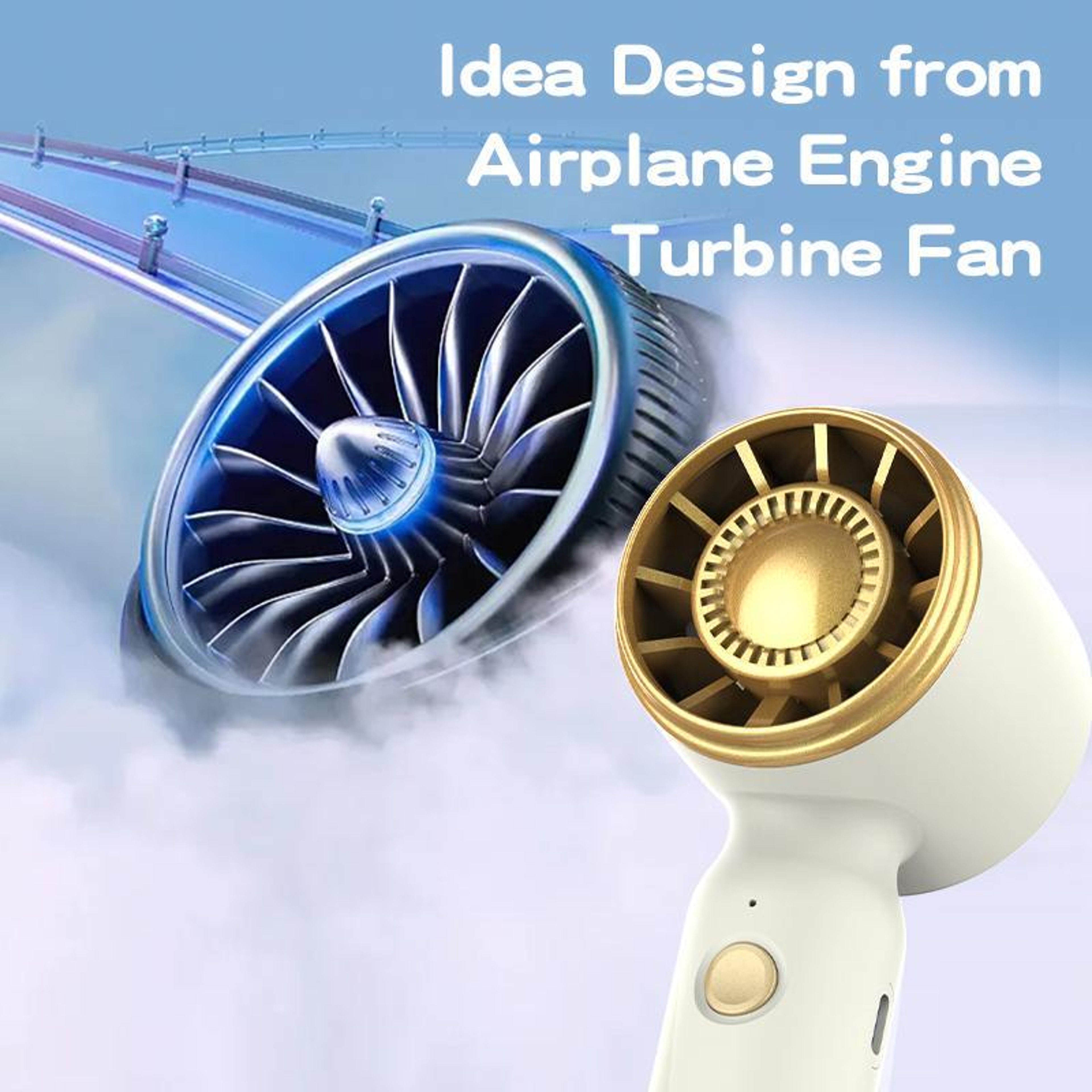 High-Speed Handheld Fan with 3 Speeds, Rechargeable Mini Fan – view 4