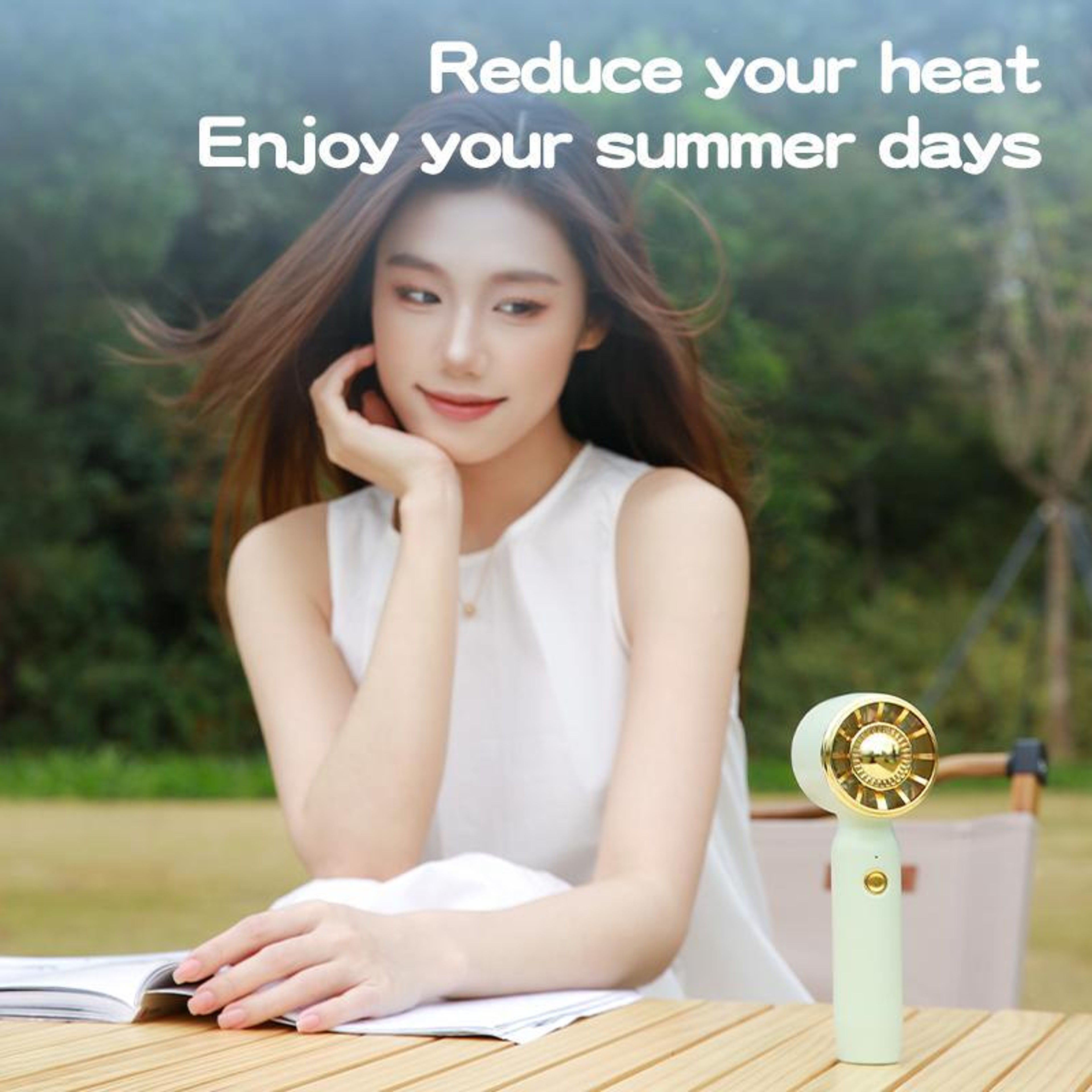 High-Speed Handheld Fan with 3 Speeds, Rechargeable Mini Fan – view 5