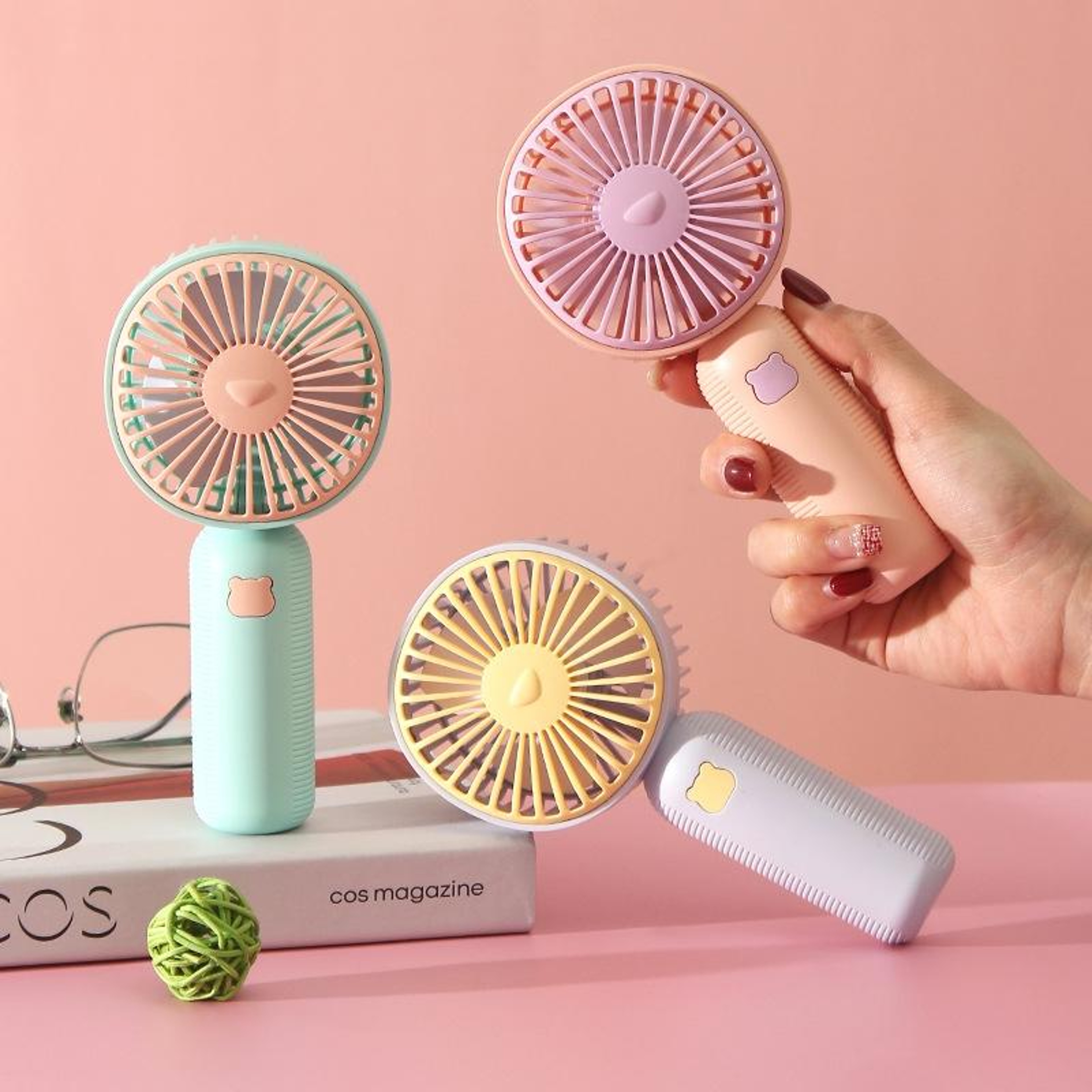Portable Handheld Fan And Mini Desk Fan With USB Rechargeable Battery 1