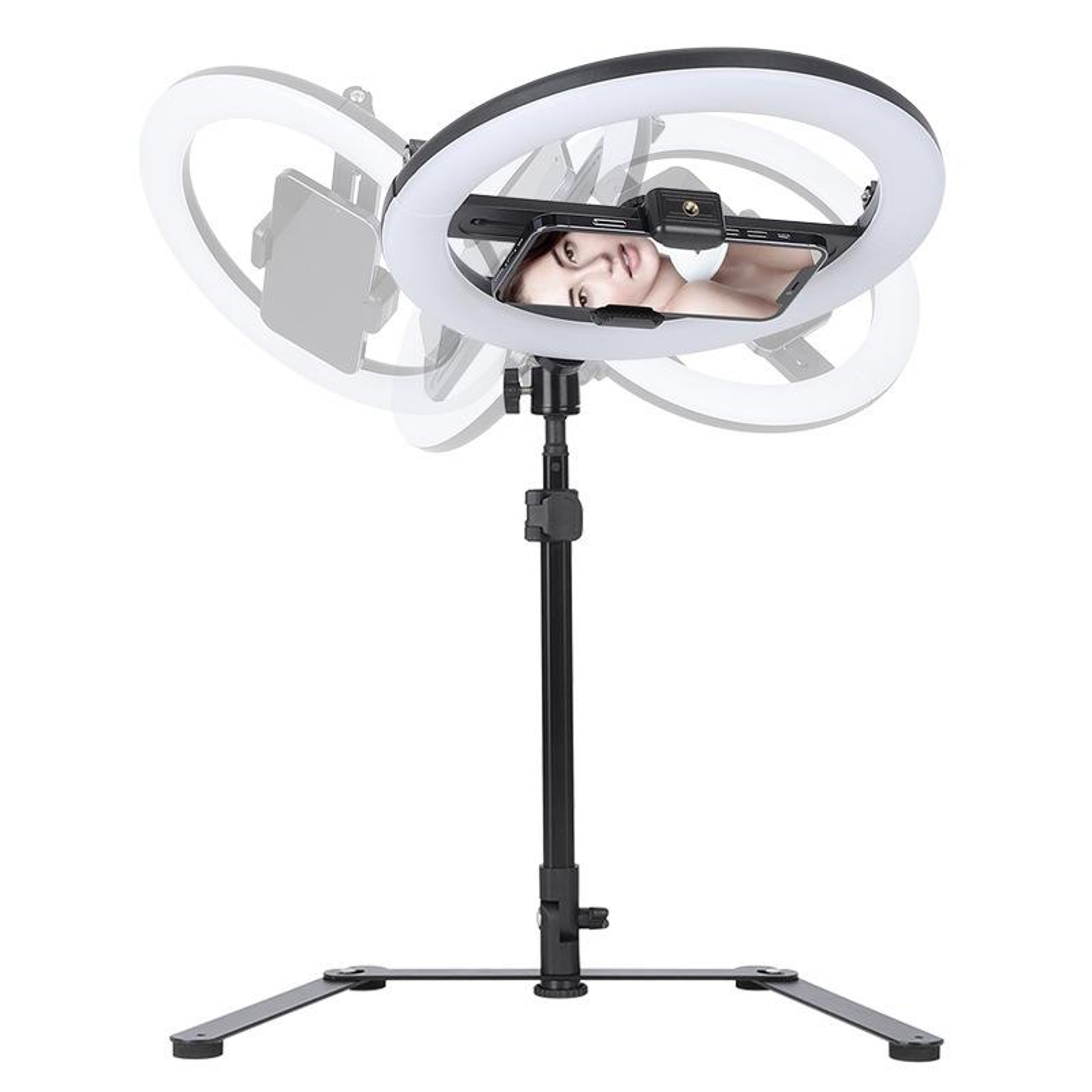 Overhead Phone Stand with Ring Light for Video Recording and Live Streaming – view 9