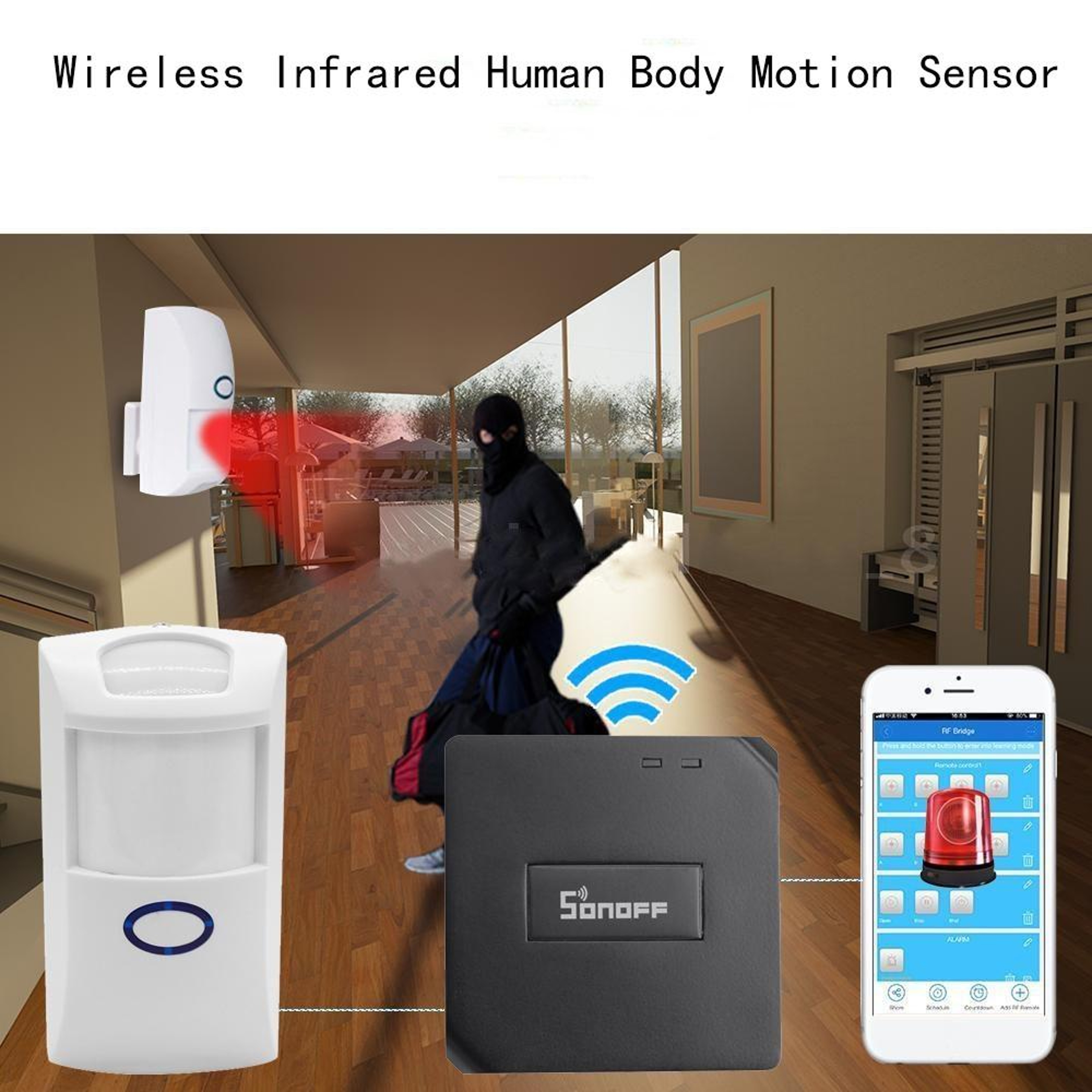 Wireless PIR Motion Sensor with 433MHz Smart Home Security Detection – view 6