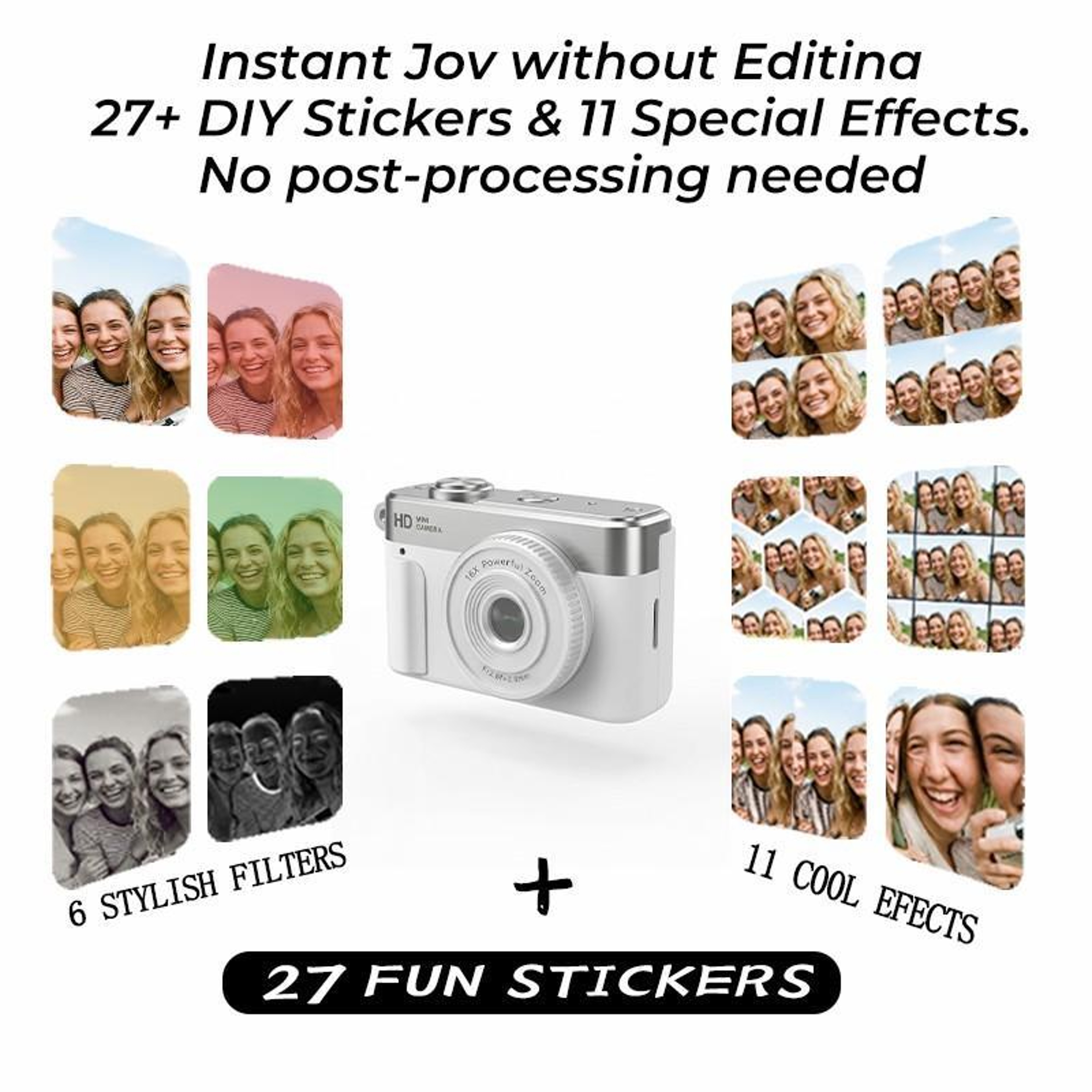 S3 1080P Mini Camera with 16X Zoom, Pocket Camera for Travel and Everyday Moments – view 9