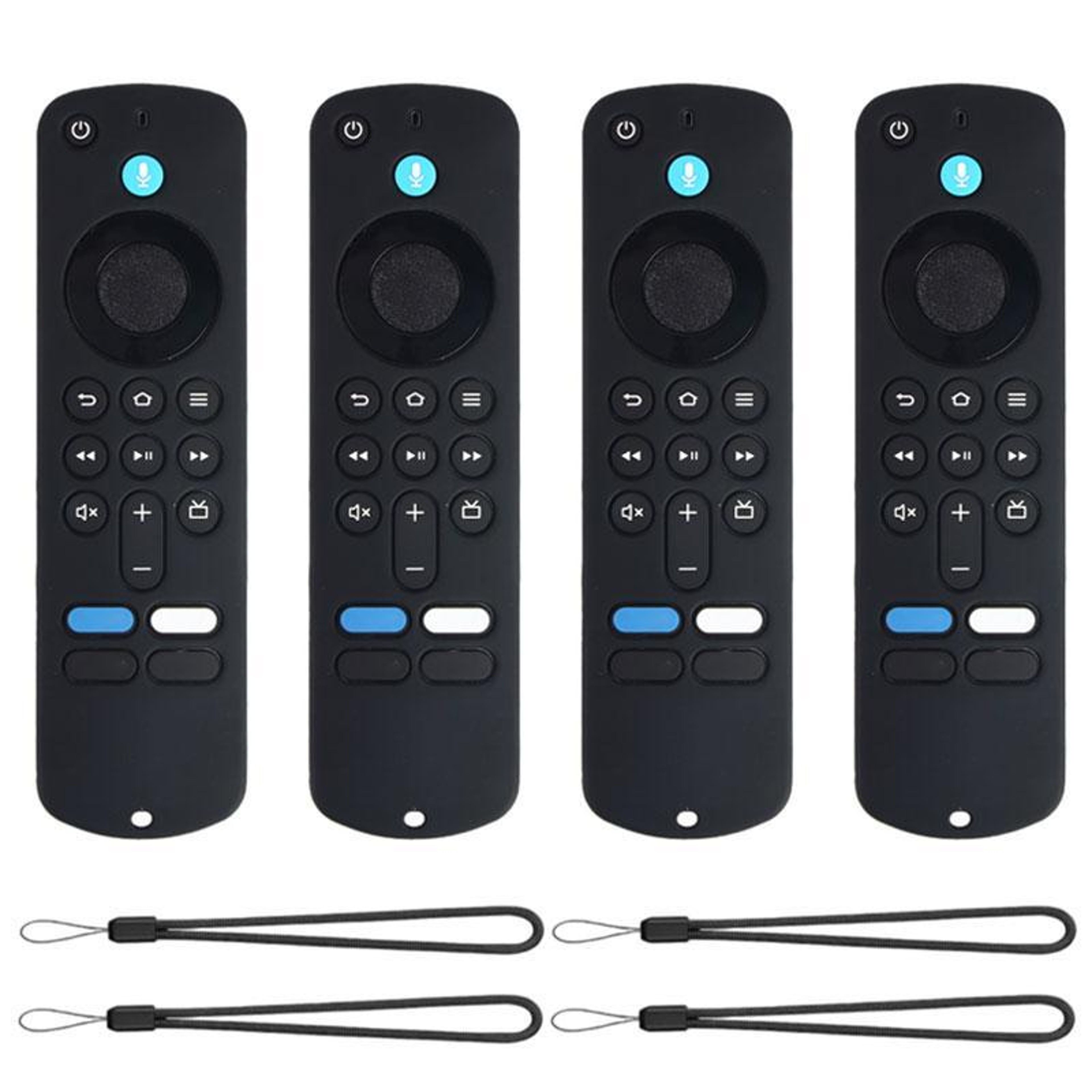 4PCS Fire TV Stick 4K 2025 Remote Case Soft Silicone Covers With Mini Straps 8