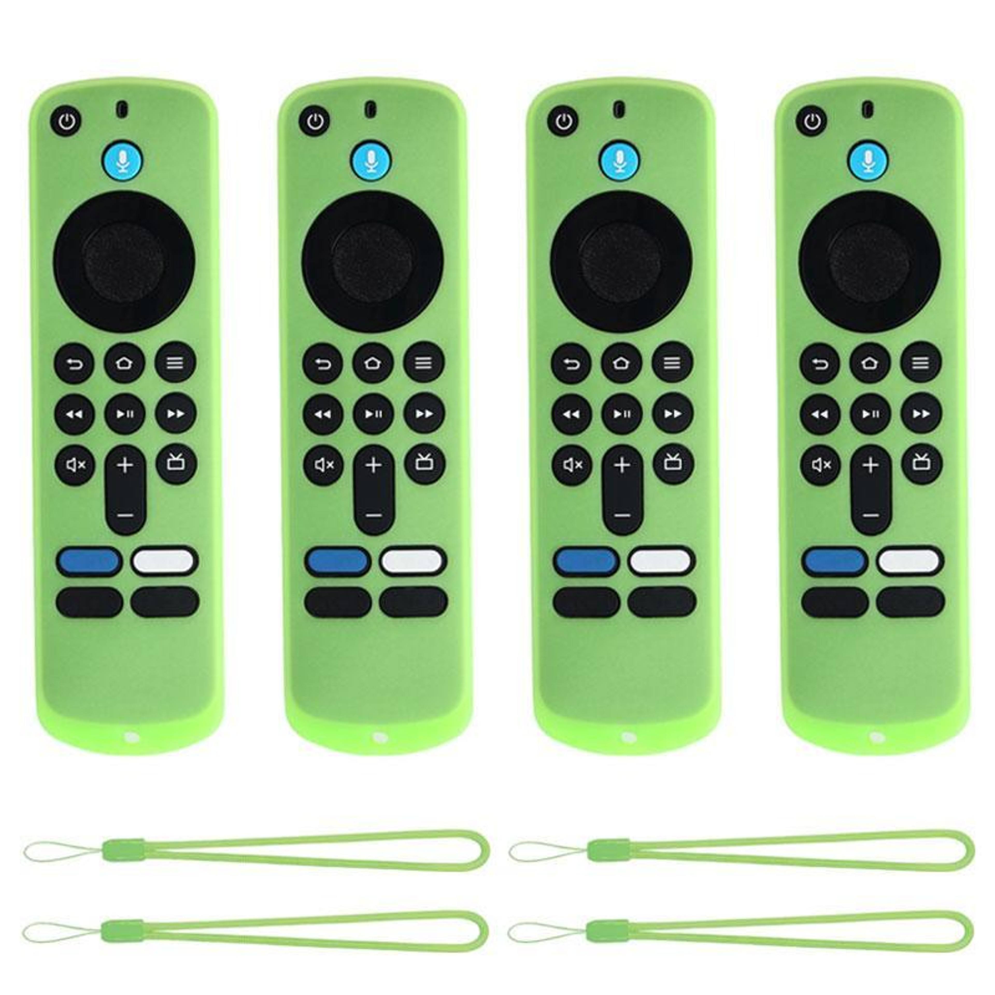 4PCS Fire TV Stick 4K 2025 Remote Case Soft Silicone Covers With Mini Straps 9