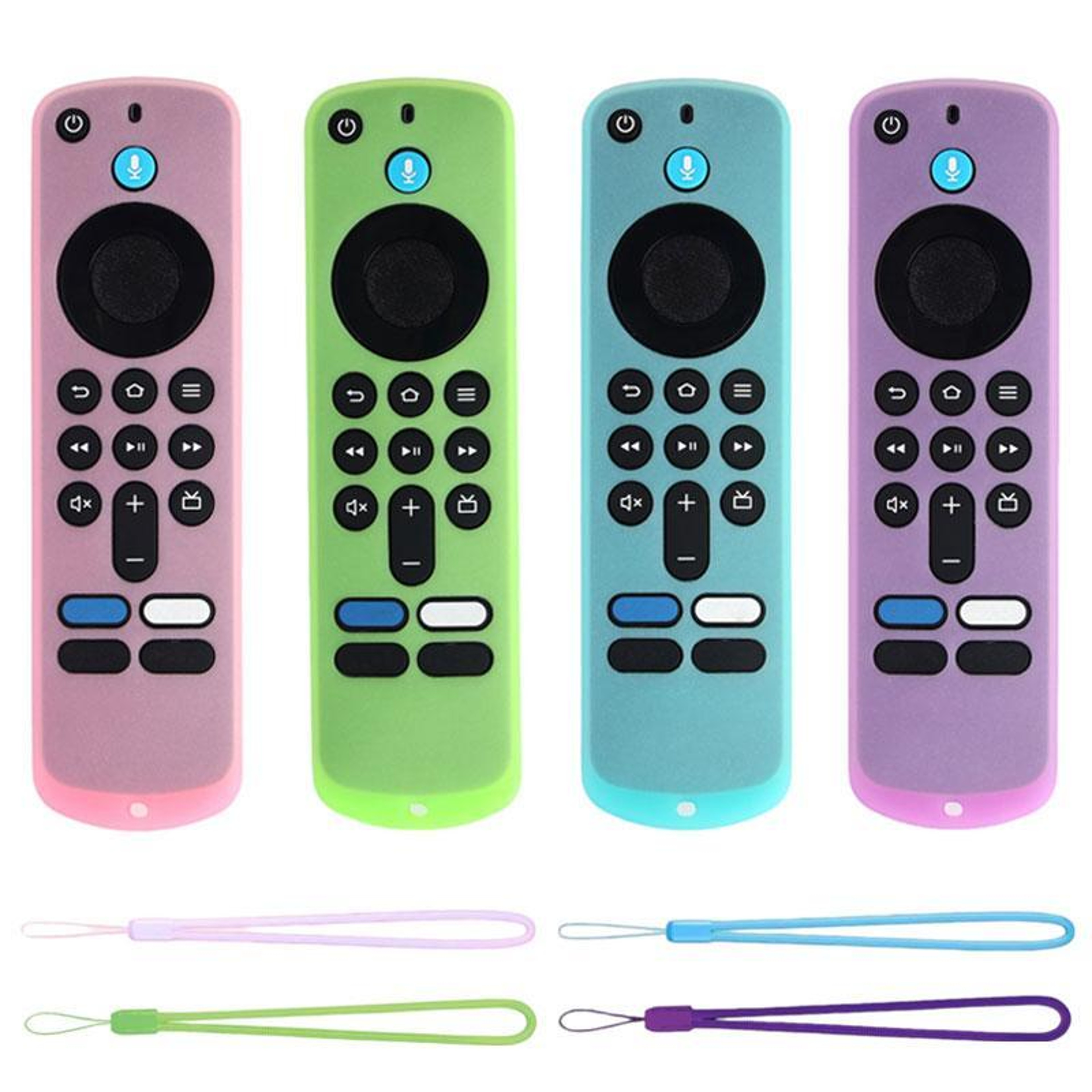 4PCS Fire TV Stick 4K 2025 Remote Case Soft Silicone Covers with Mini Straps – view 14