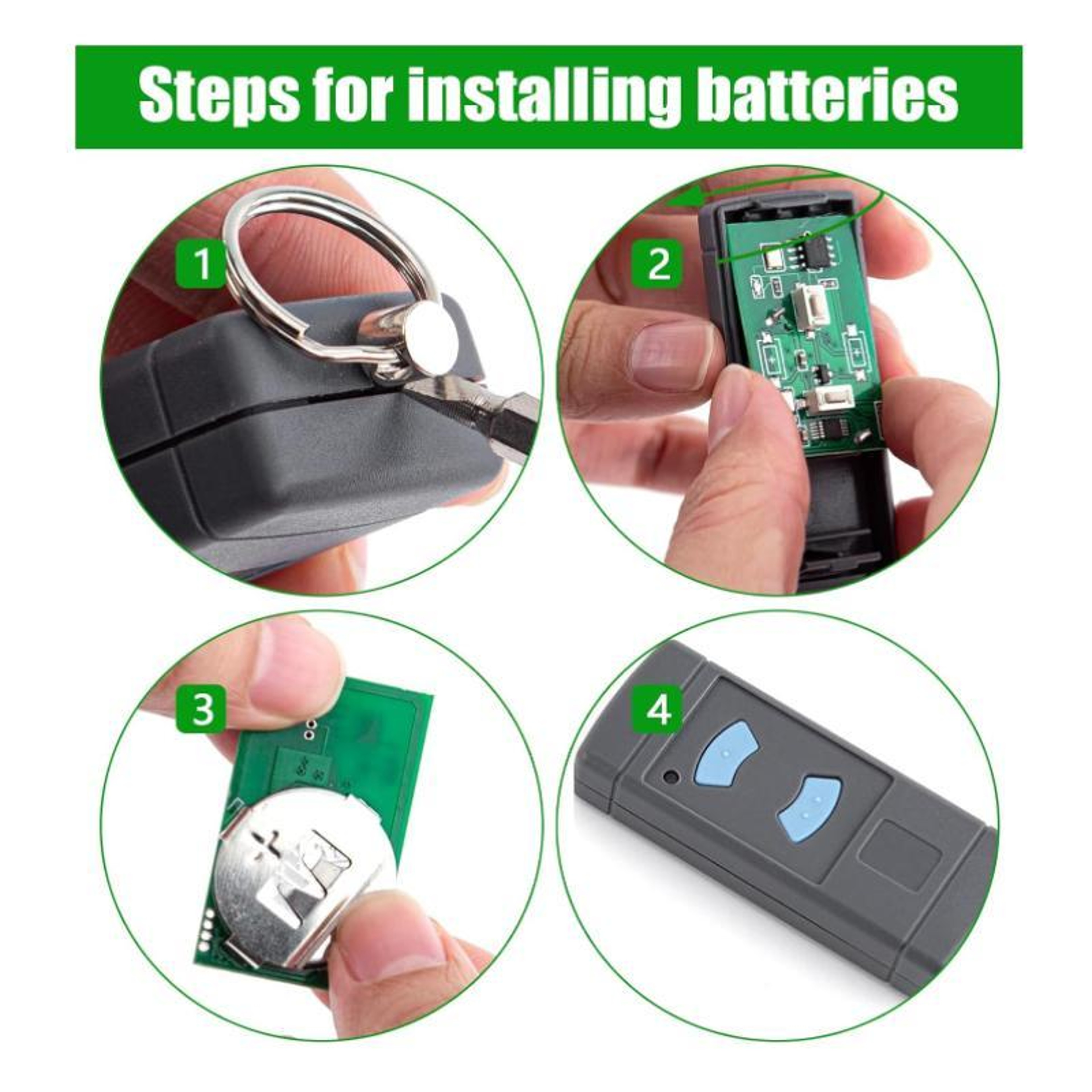 Garage Door Remote Replacement For HSE2 HSE4 With 2Button Rolling Code 3