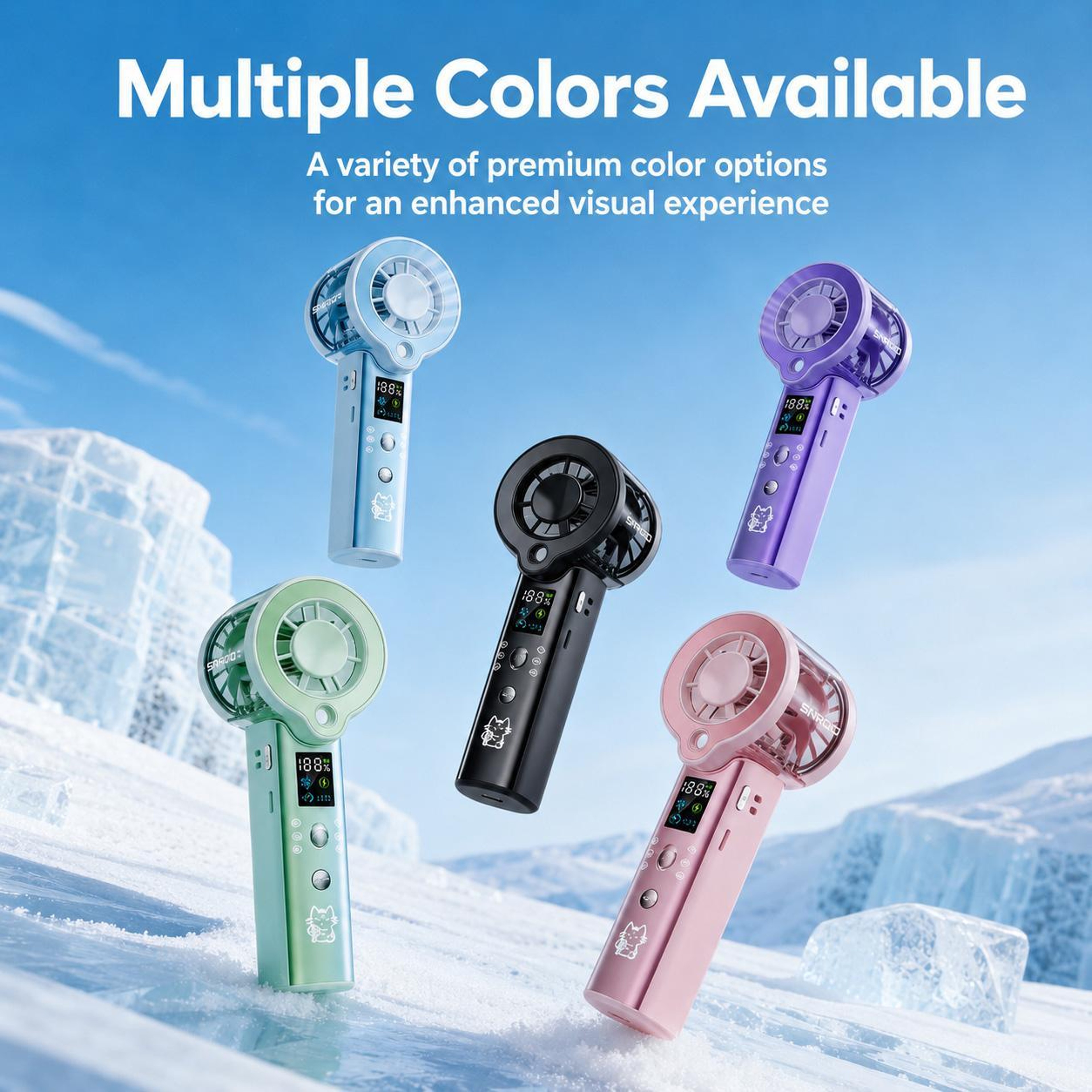Portable Misting Fan With 100Speed Control And LED Display 9