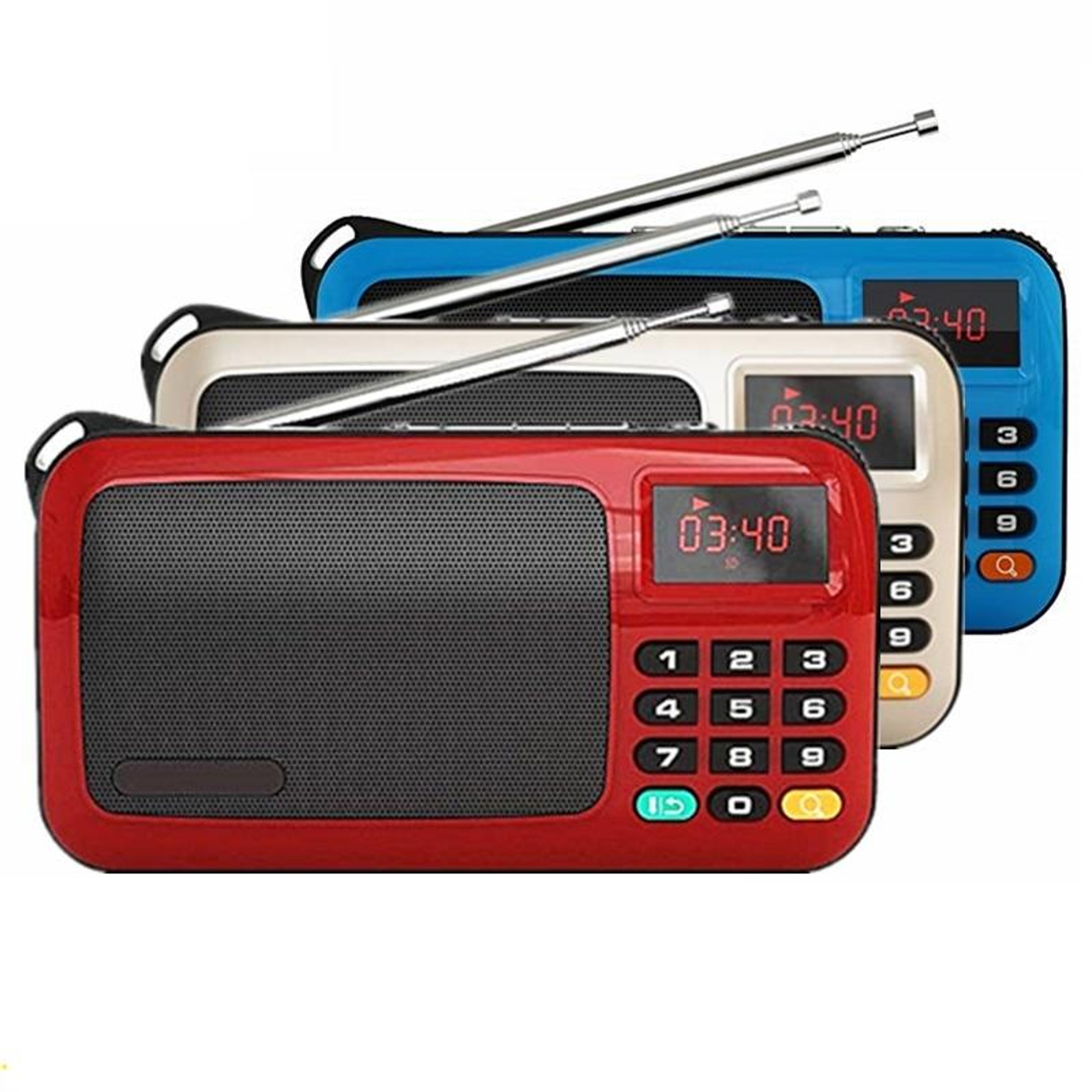W405 Portable FM Radio With LED Display USB Music Player And TF Card Support 0