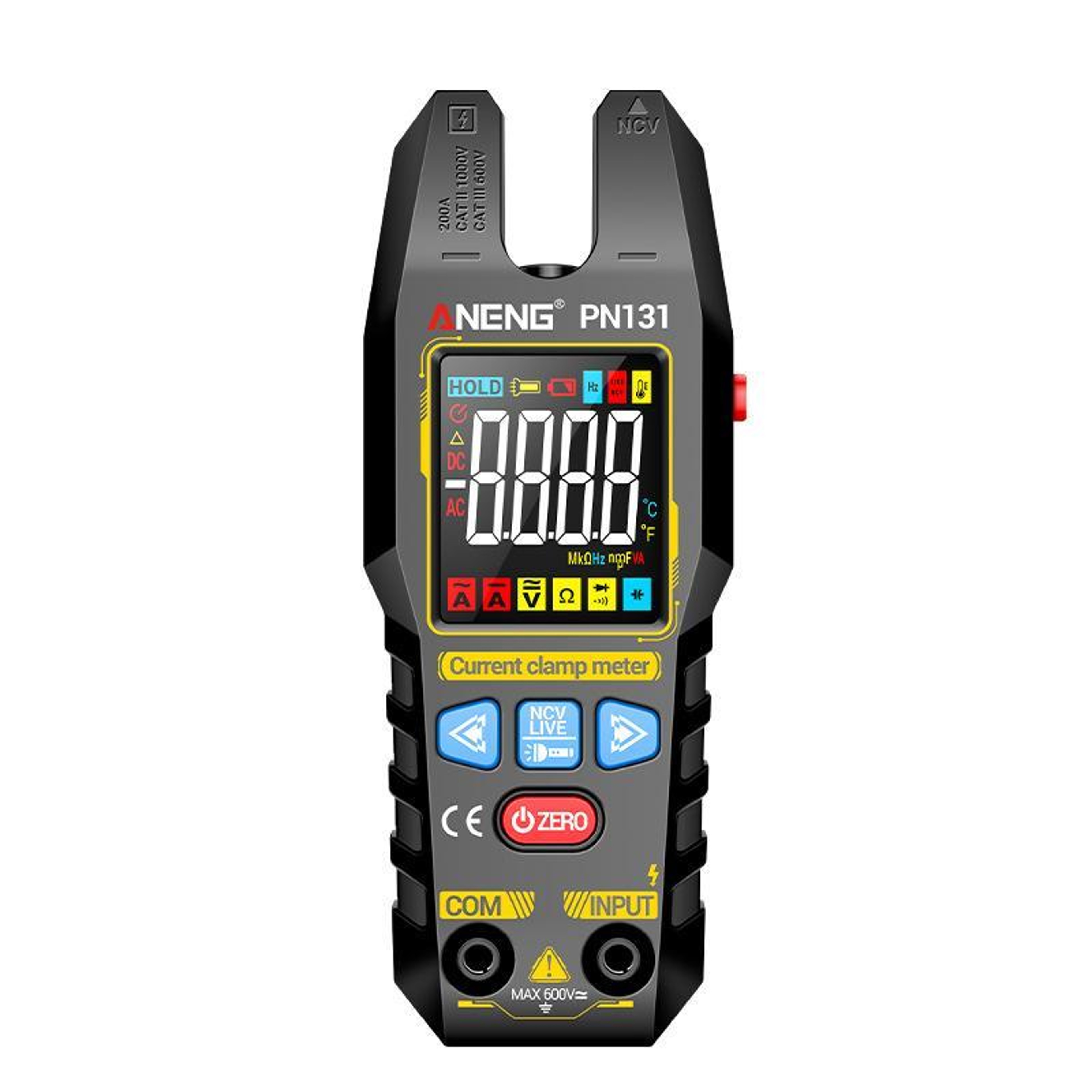 AC DC Clamp Meter with Digital Multimeter and Rechargeable Open Clamp – view 2