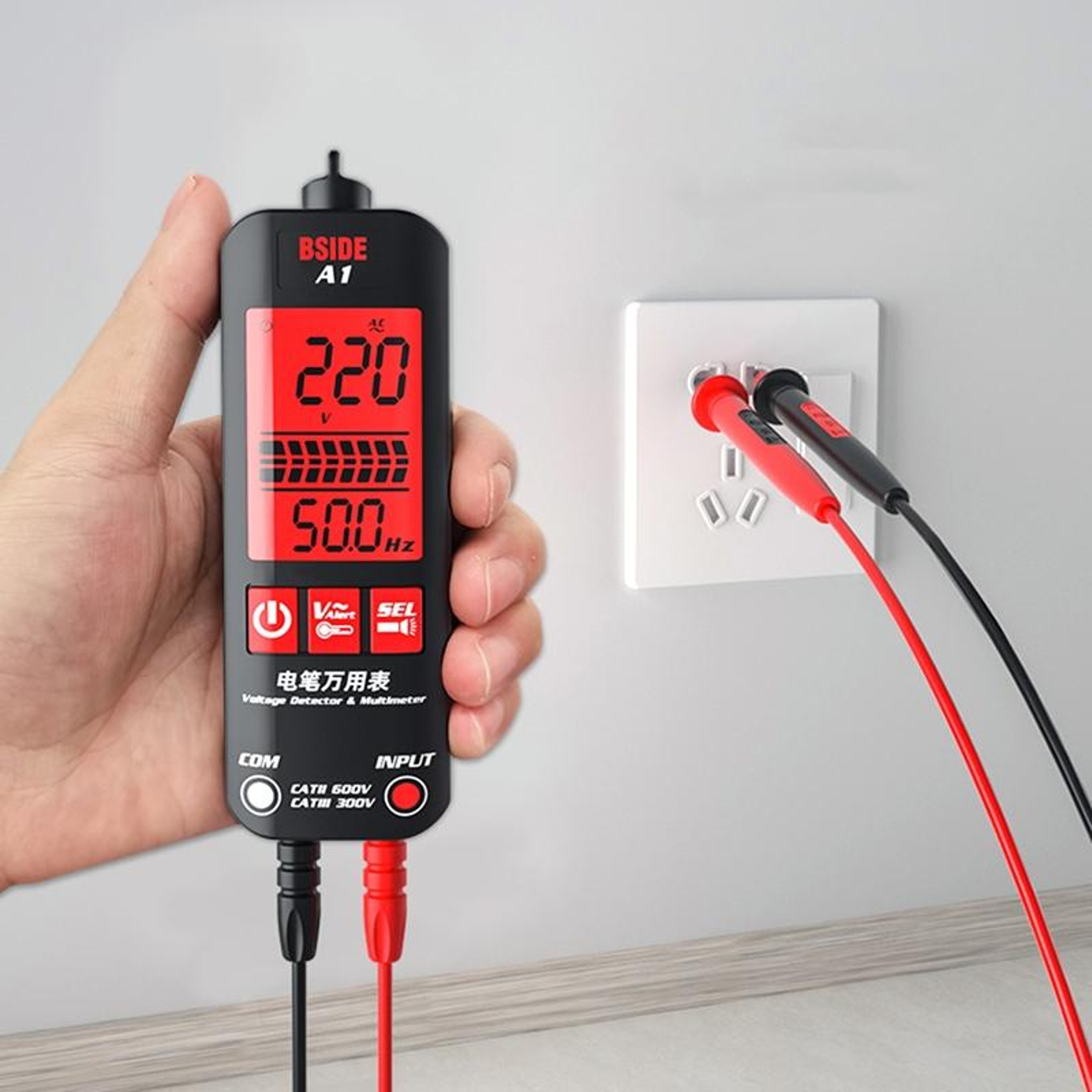 Smart Digital Multimeter with NCV Voltage Detector and Auto-Ranging Electrical Tester – view 1