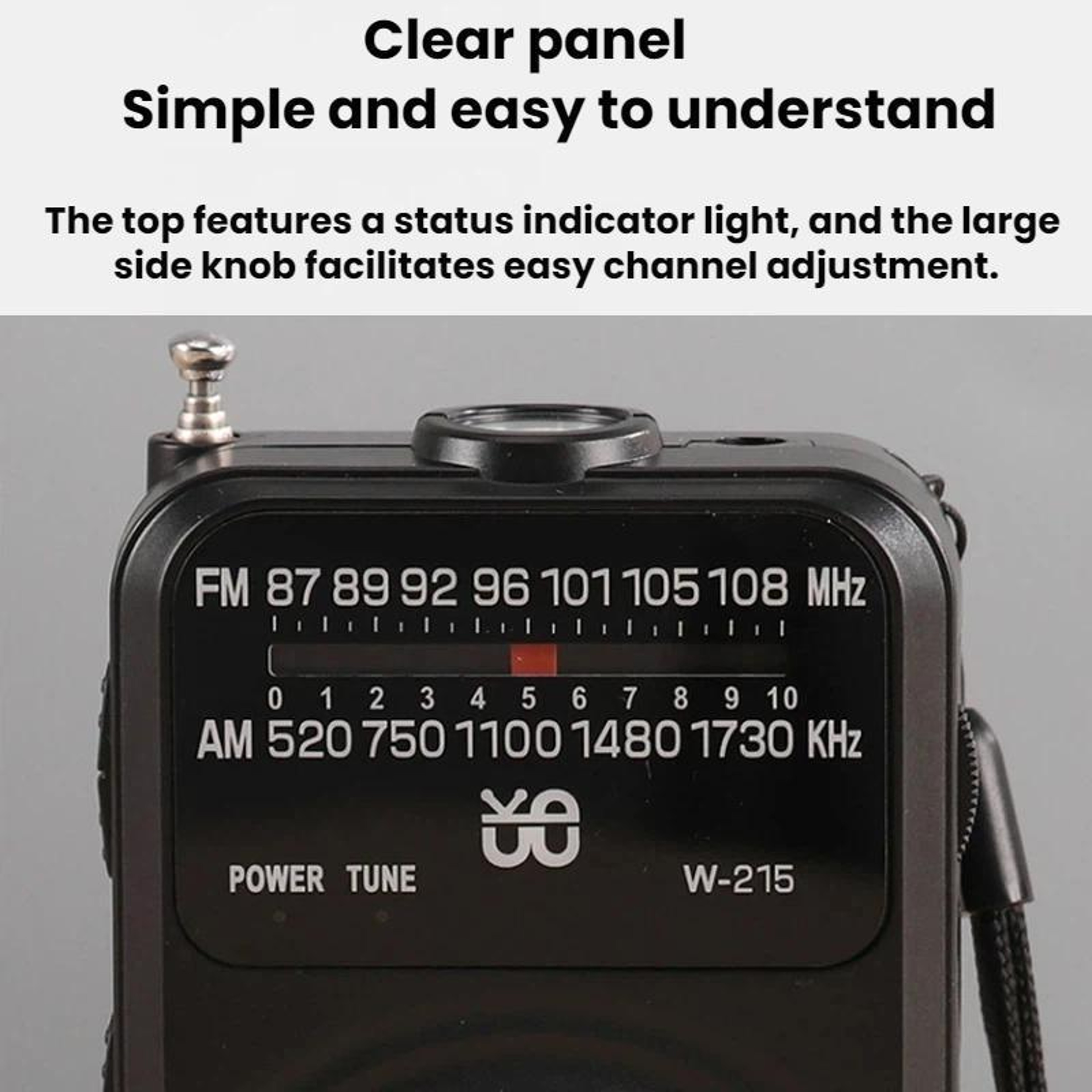 Portable AM FM Radio with LED Flashlight, DSP Reception and Pocket-Size Design – view 4