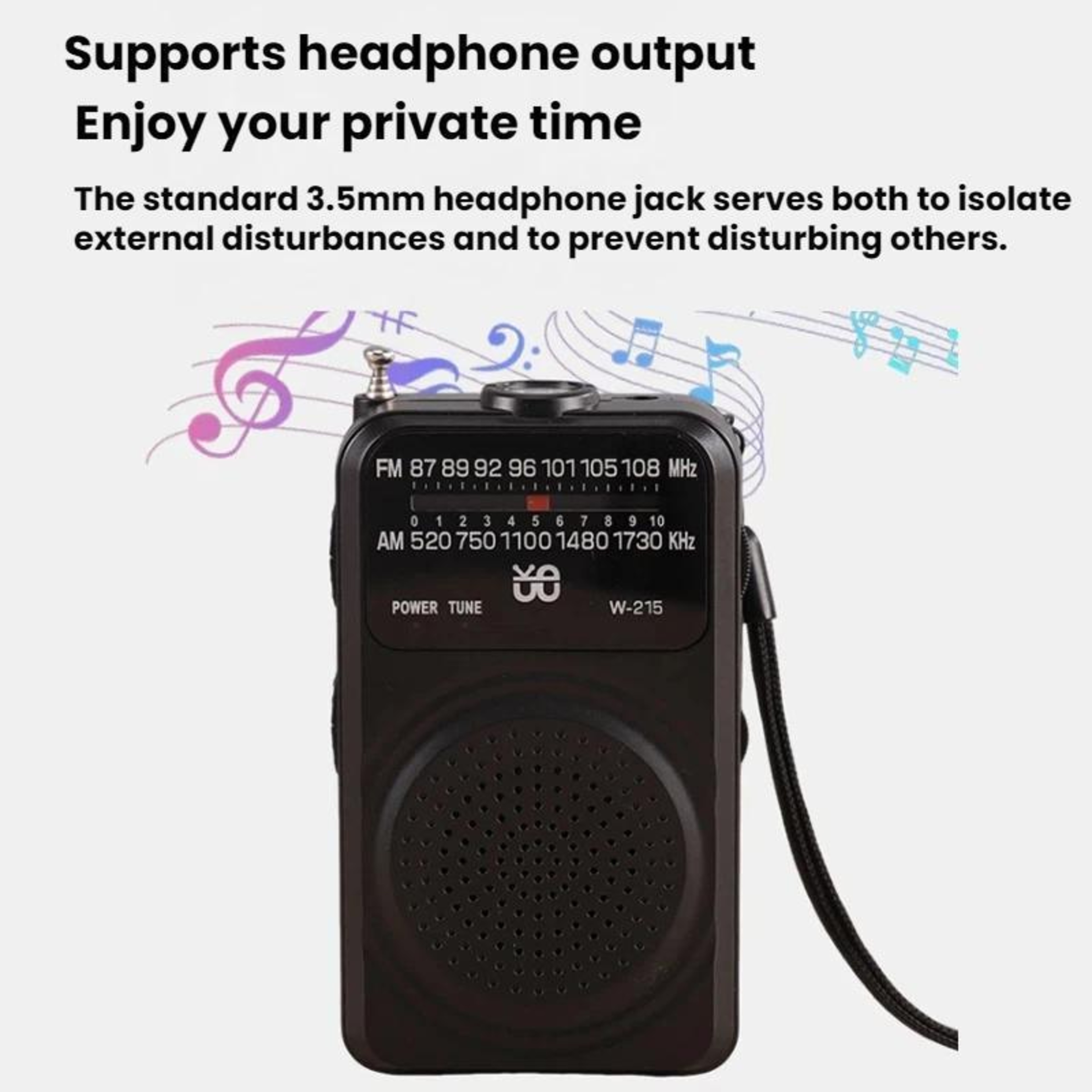 Portable AM FM Radio with LED Flashlight, DSP Reception and Pocket-Size Design – view 5