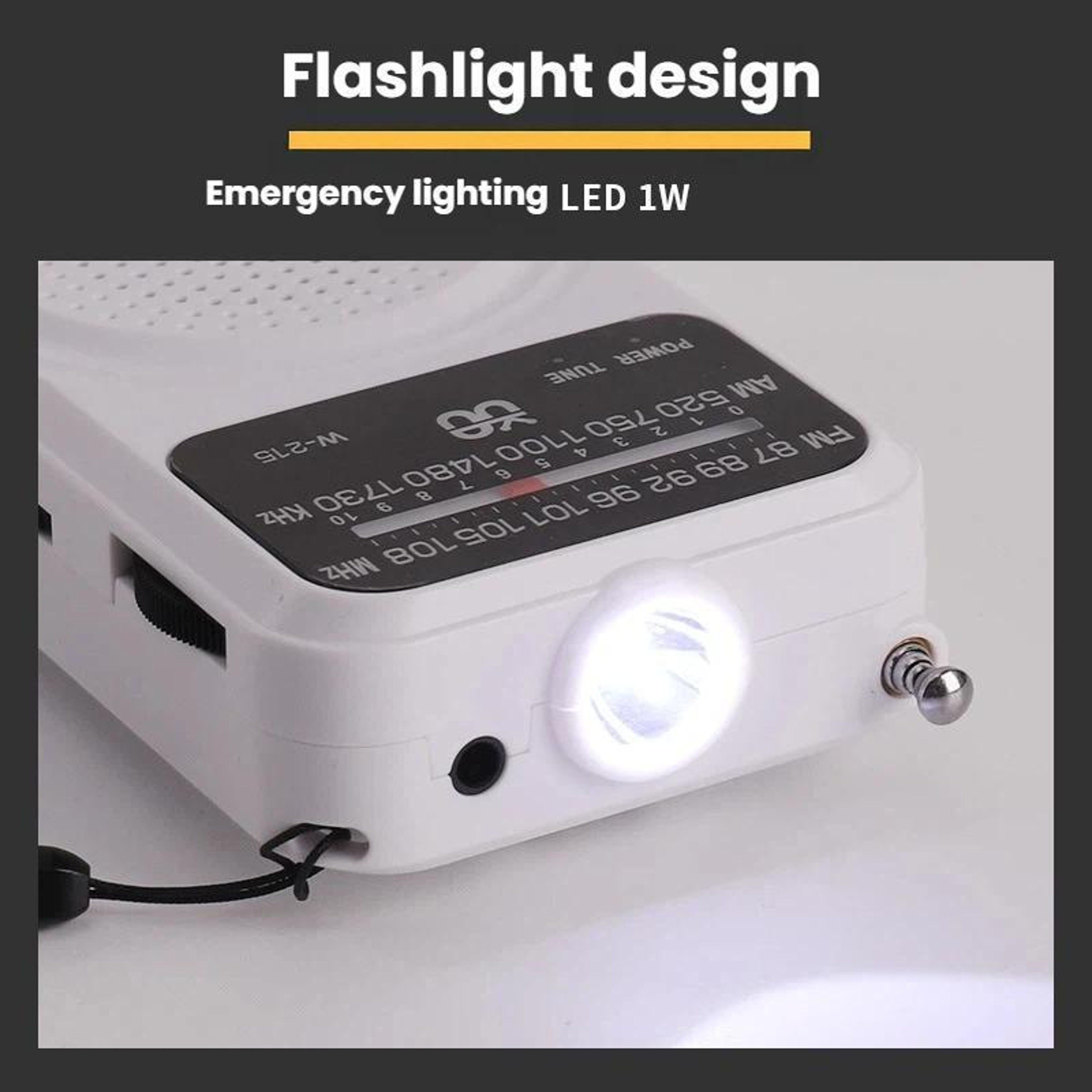Portable AM FM Radio with LED Flashlight, DSP Reception and Pocket-Size Design – view 9