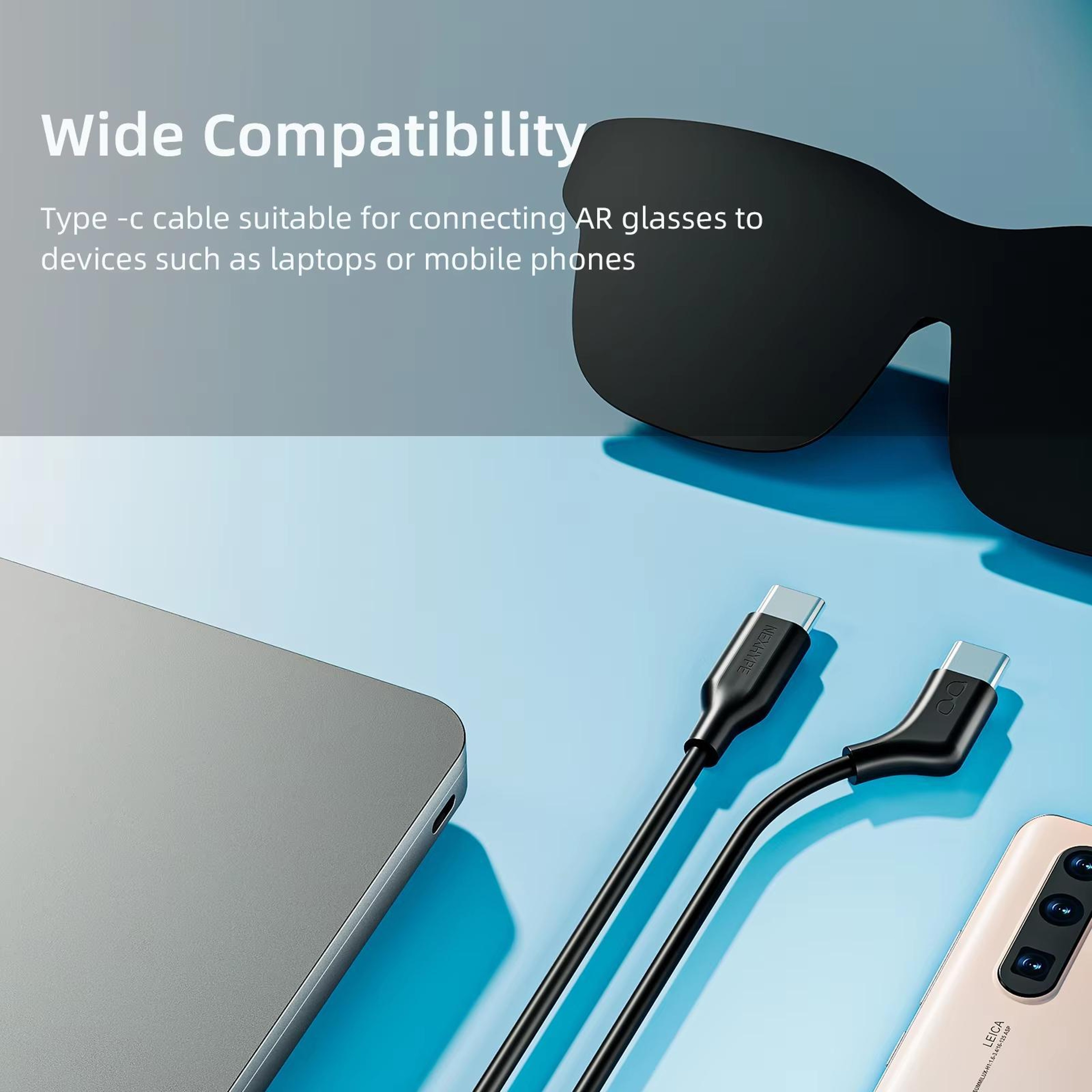 AR VR Glasses USB C Cable With 65W PD 10Gbps Data Transfer And 4K Video 5