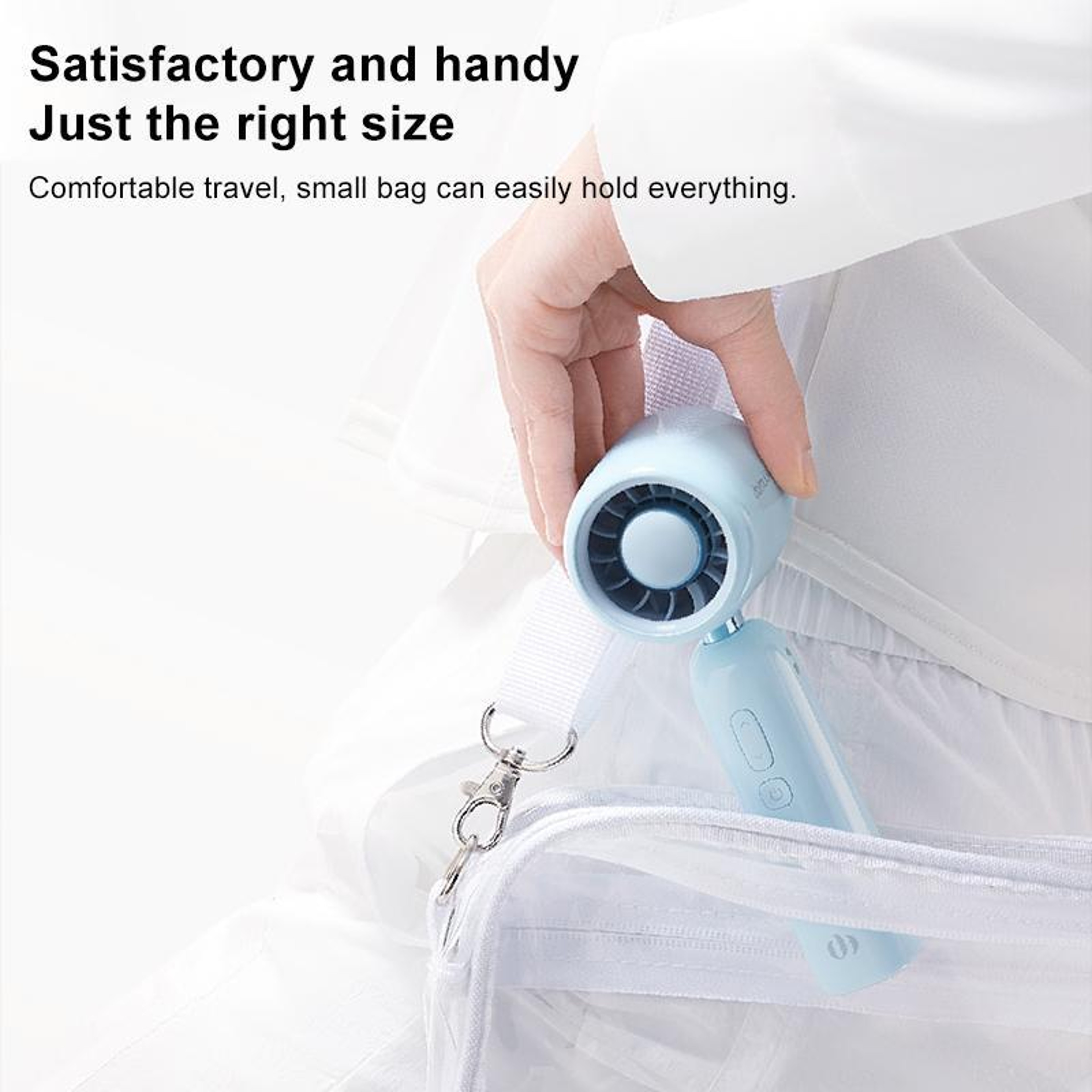 M03 Plus Rechargeable Handheld Fan With Digital Display 4